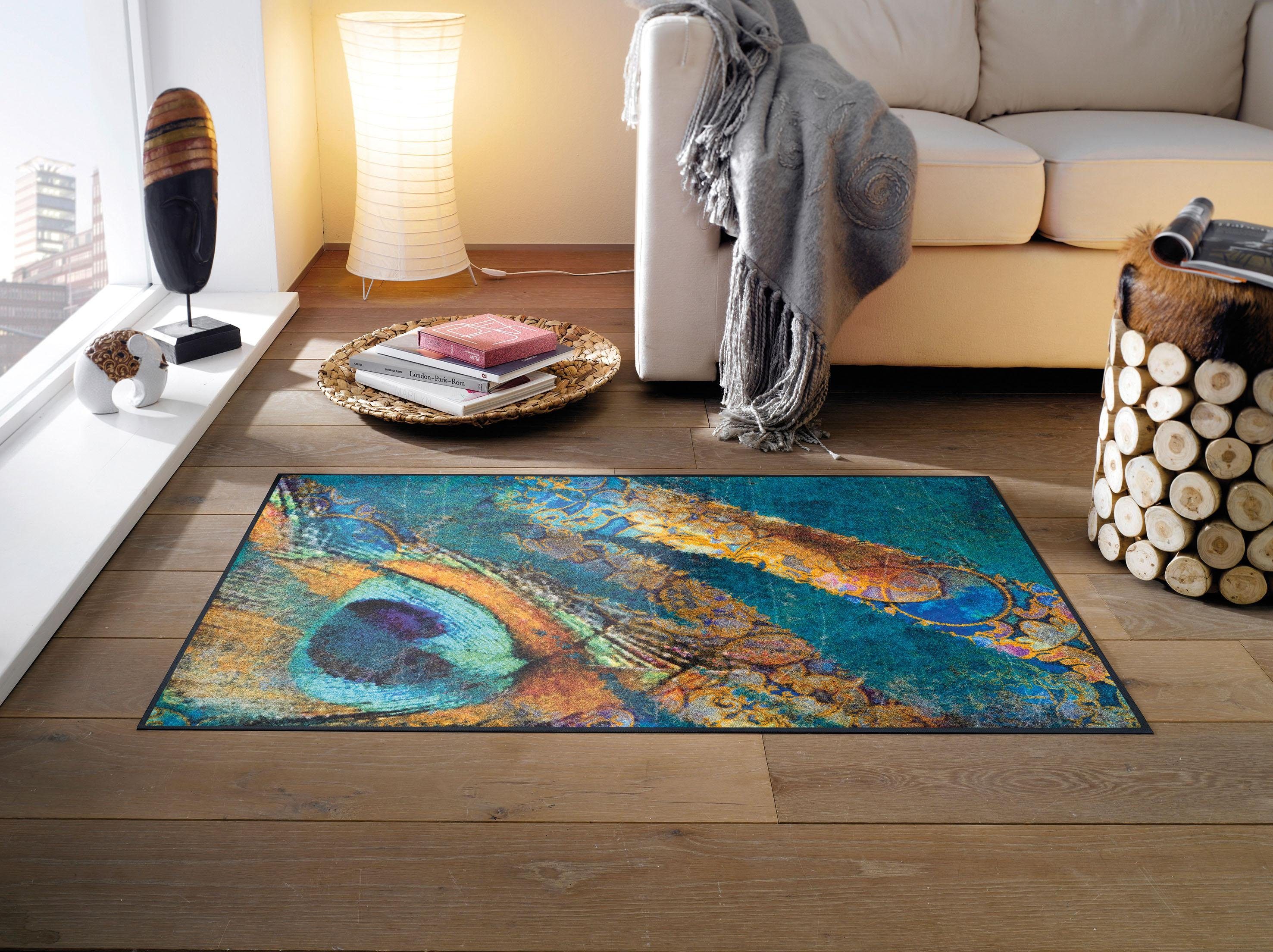 wash+dry by Kleen-Tex Teppich Exotic Pavo, rechteckig, Höhe: 7 mm, rutschhe günstig online kaufen