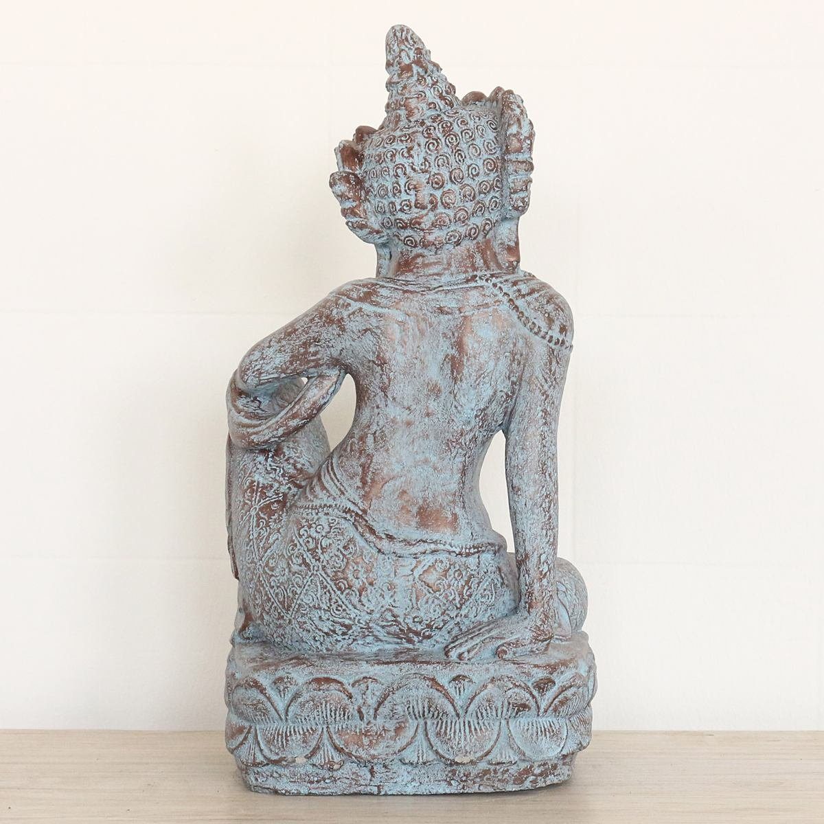 im Figur traditionelle Herstellung Stein Dekofigur Dewi (1 40 cm Garten Skulptur Tara Handarbeit Galerie Oriental sitzend Ursprungsland in St),