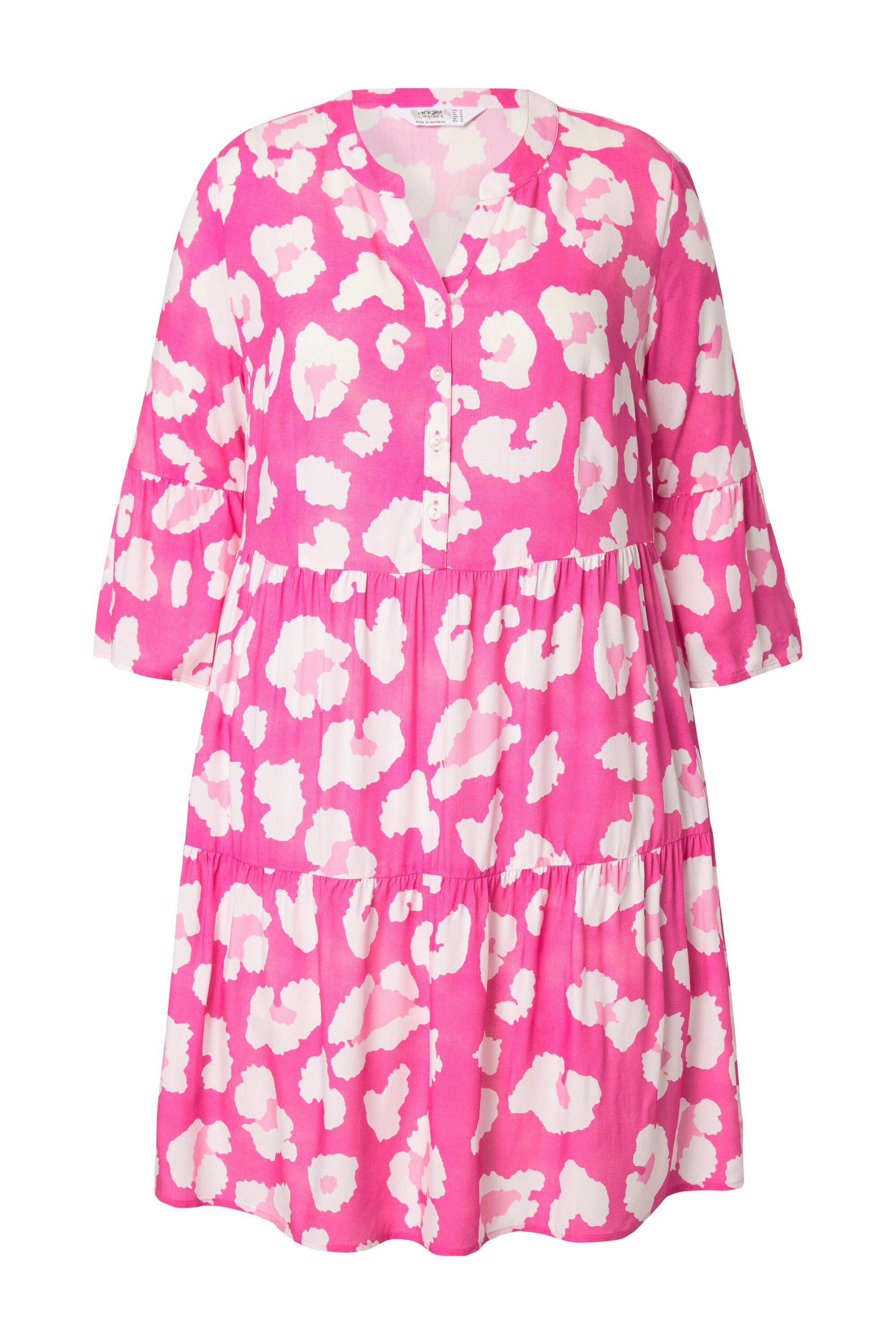 Angel of Style Jerseykleid Kleid Alloverdruck Tunika-Ausschnitt günstig online kaufen