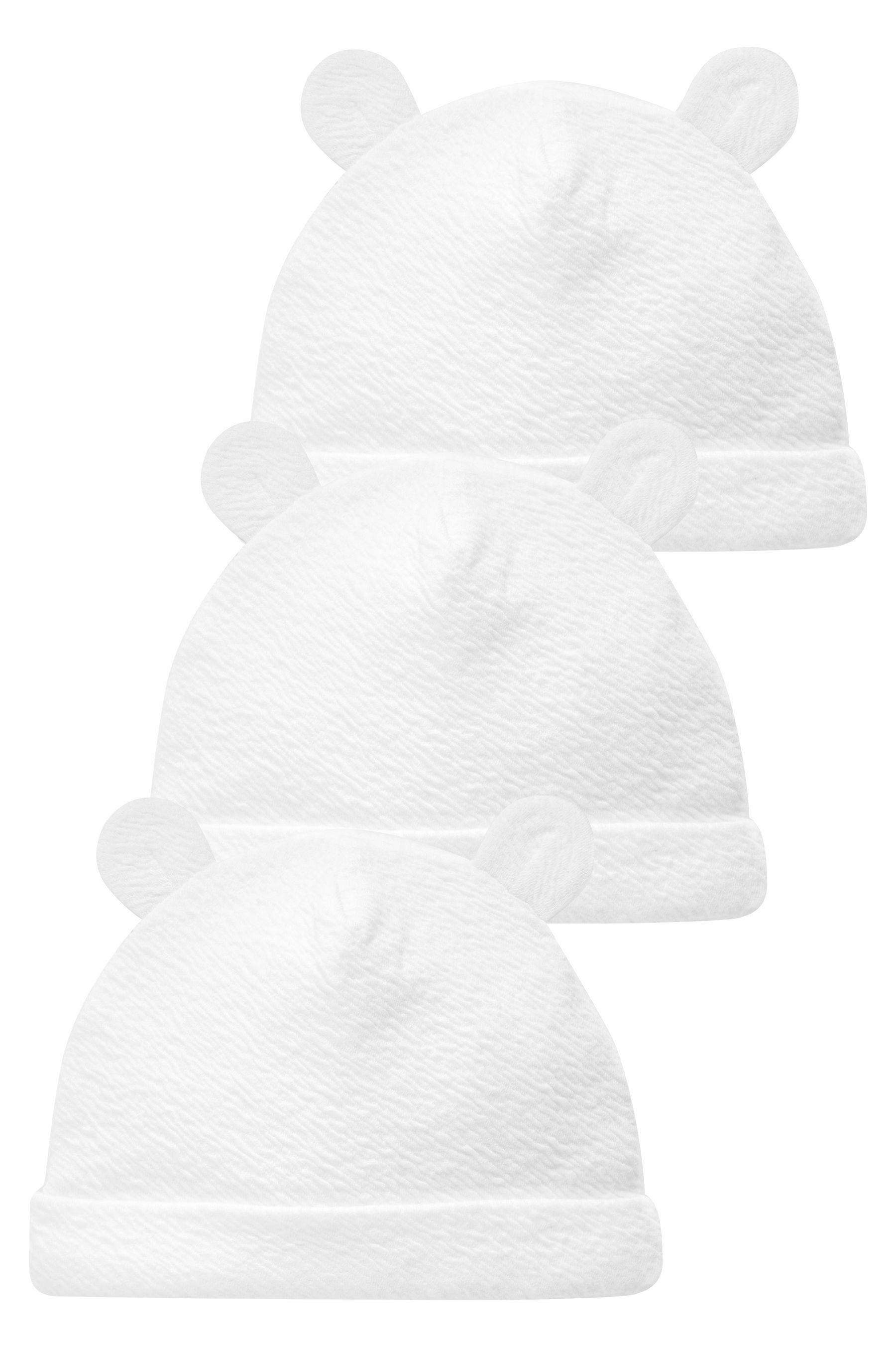 Next Erstlingsmütze Baby Jerseymützen, 3er-Pack (3-St)