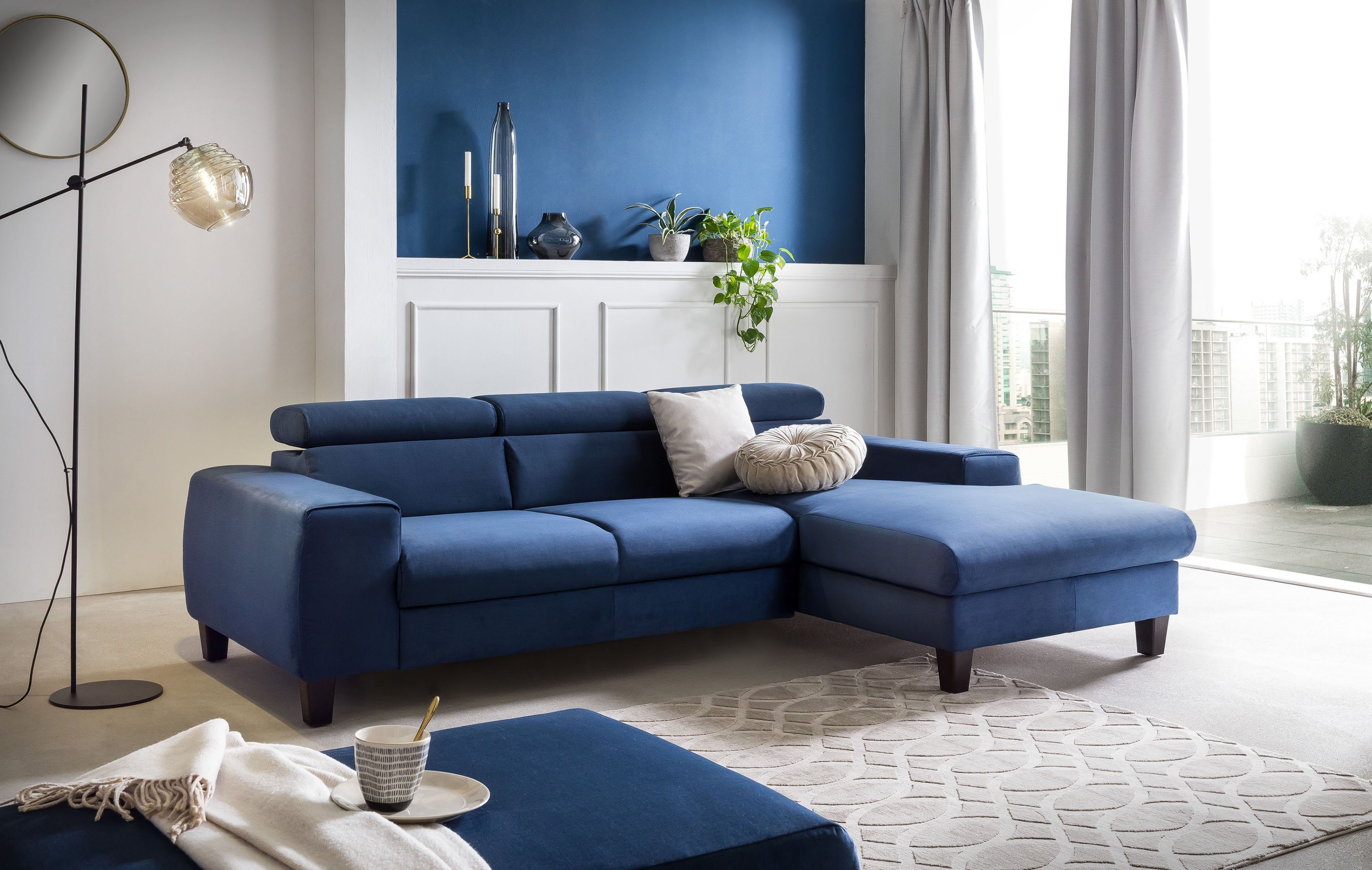 COTTA Ecksofa Morven L-Form mit Kopfteilverstellung, günstig online kaufen