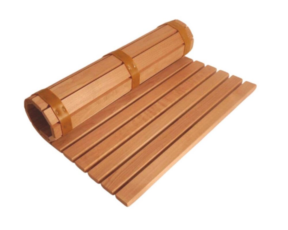 Blumenberg Saunabodenrost Blumenberg Fußmatte / Rollrost aus Rot-Erle 100 x 60 cm