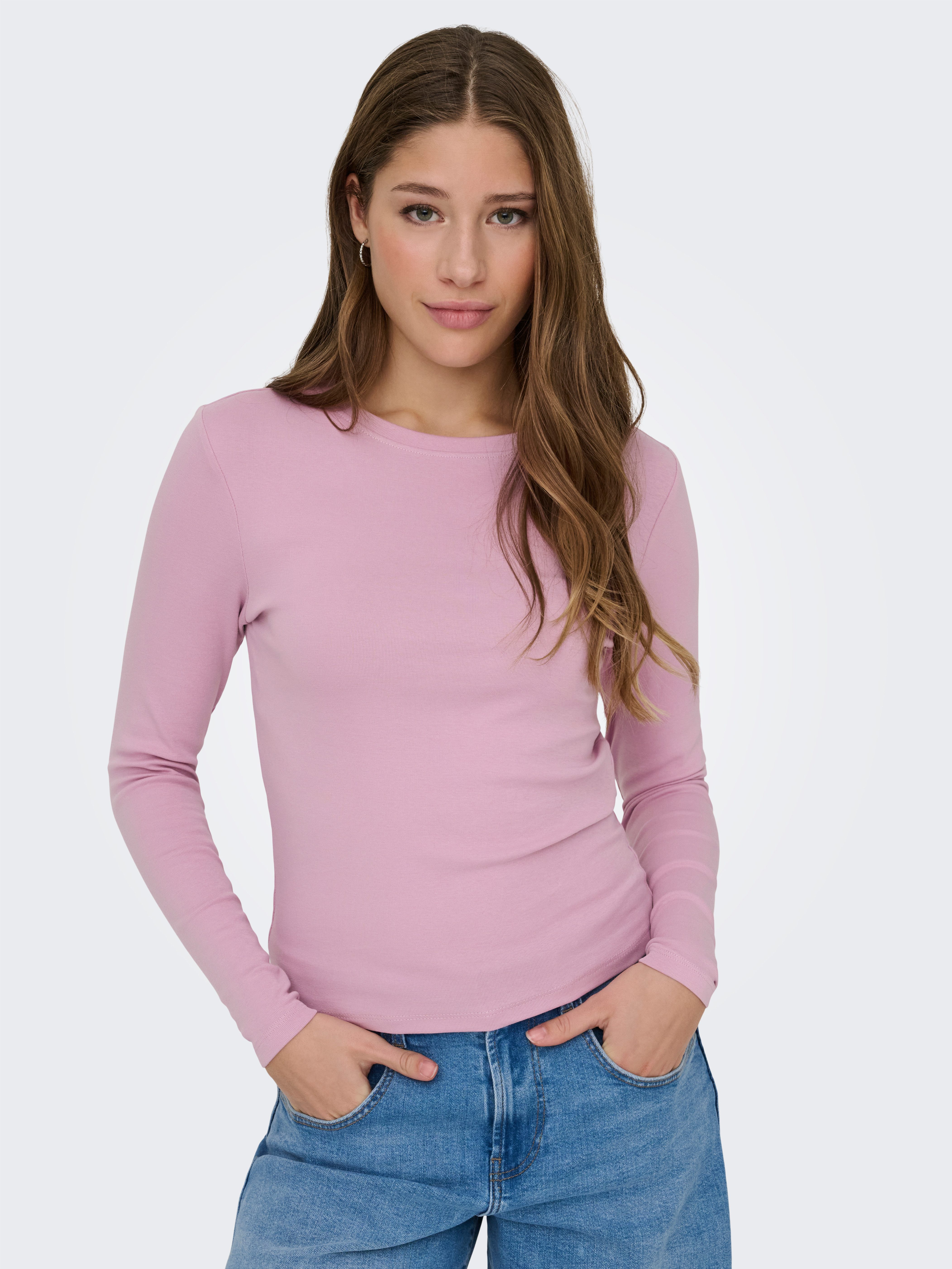 ONLY Langarmshirt ONLRILEY O-NECK L/S TOP JRS günstig online kaufen