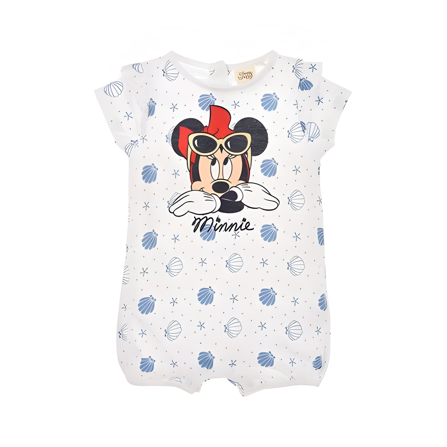 Disney Strampler Disney Minnie Maus Baby kurzarm Body Strampler 100% Baumwolle, Gr. 68 bis 86