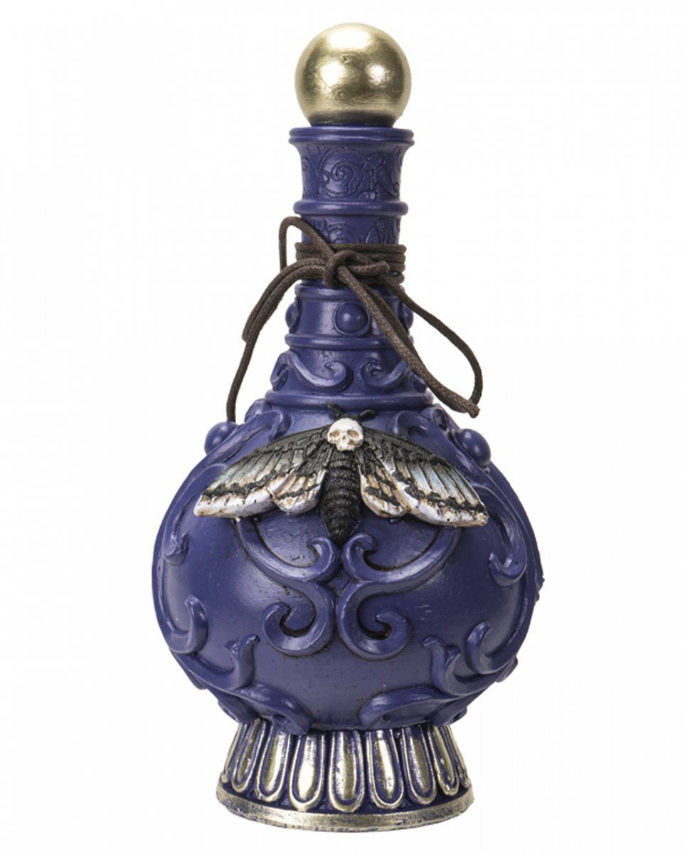 Dekofigur Violette Giftflasche mit Totenkopf Nachtschwärmer