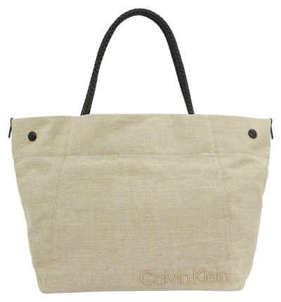 Calvin Klein Shopper SUMMER STORY LG SHOPPER_LINEN, Handtasche Damen Tasche Damen Henkeltasche