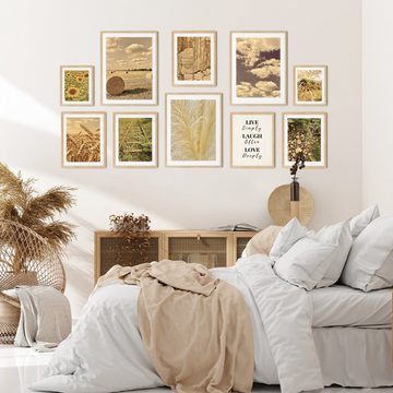 murimage® Poster murimage® Premium Poster Set OHNE Bilderrahmen 10 Poster (3x DINA3, 5x DINA4, 2x DINA5) Natur Sonne Blume Wolken Frühling Sommer »Awareness«