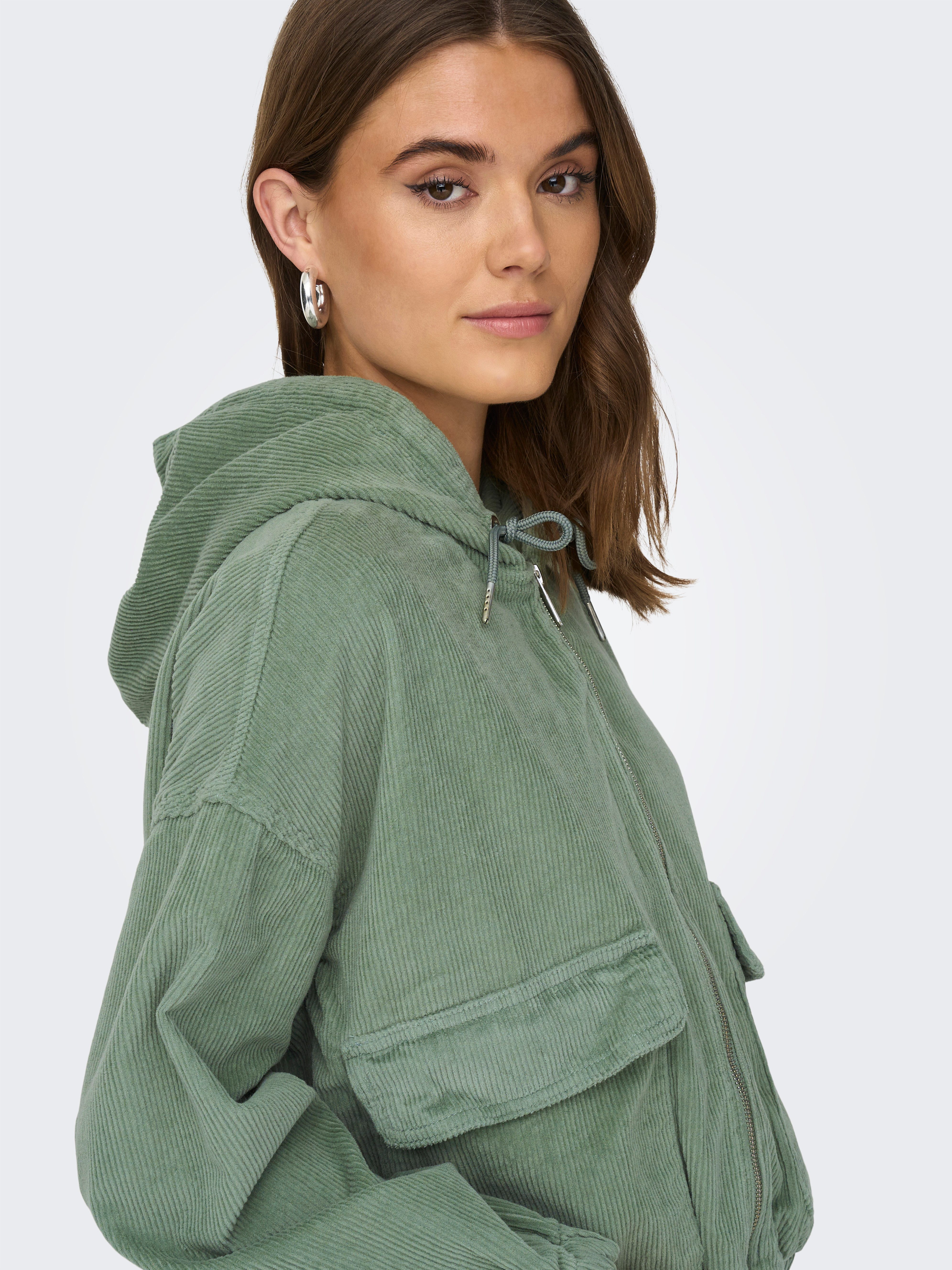 ONLY Cordjacke ONLKENZIE L/S CORD JACKET PNT NOOS Baumwollmischung, Kapuze mit Kordelzug – Bild 5 von 5