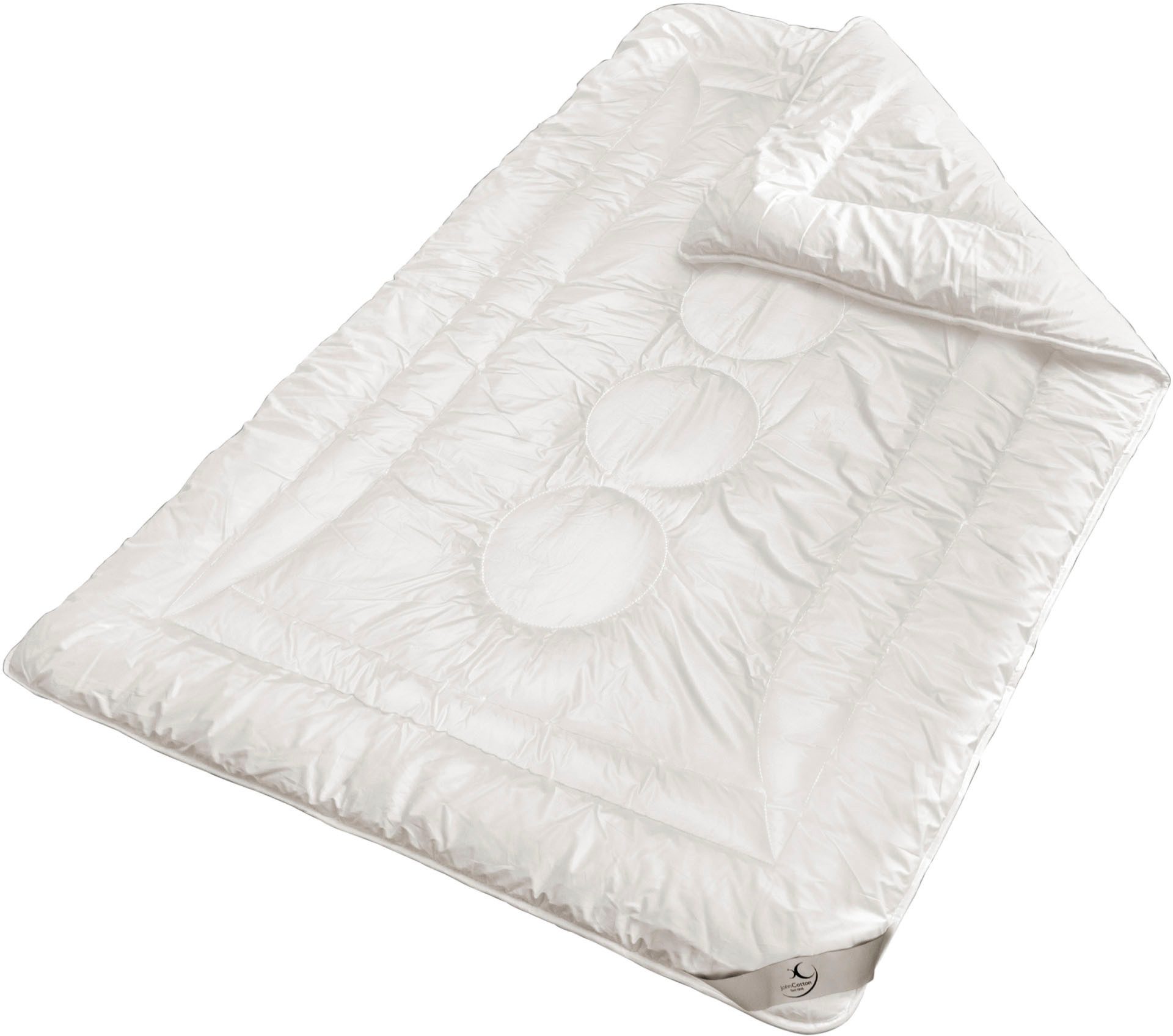 John Cotton Microfaserbettdecke Magicline, Bettdecken 135x200 cm, 155x220 cm für Sommer und Winter, Füllung: Polyester, Bezug: Baumwoll-Feinbatist, 100% Baumwolle, Bettdecke, edles Design, Hergestellt in Deutschland