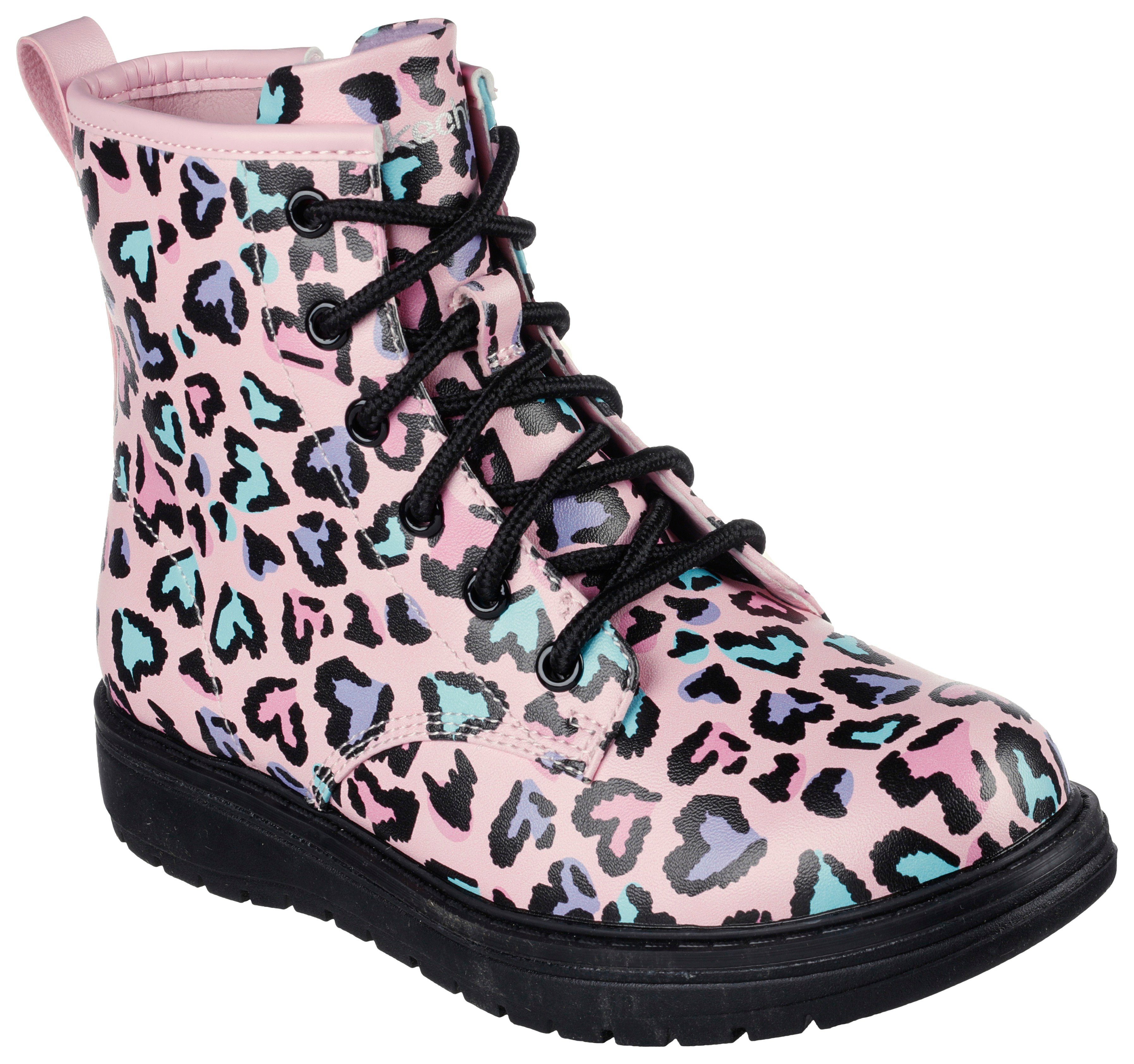 WILD mit Schnürstiefel pink-kombiniert Reißverschluss - TOTALLY GRAVLEN Skechers Kids