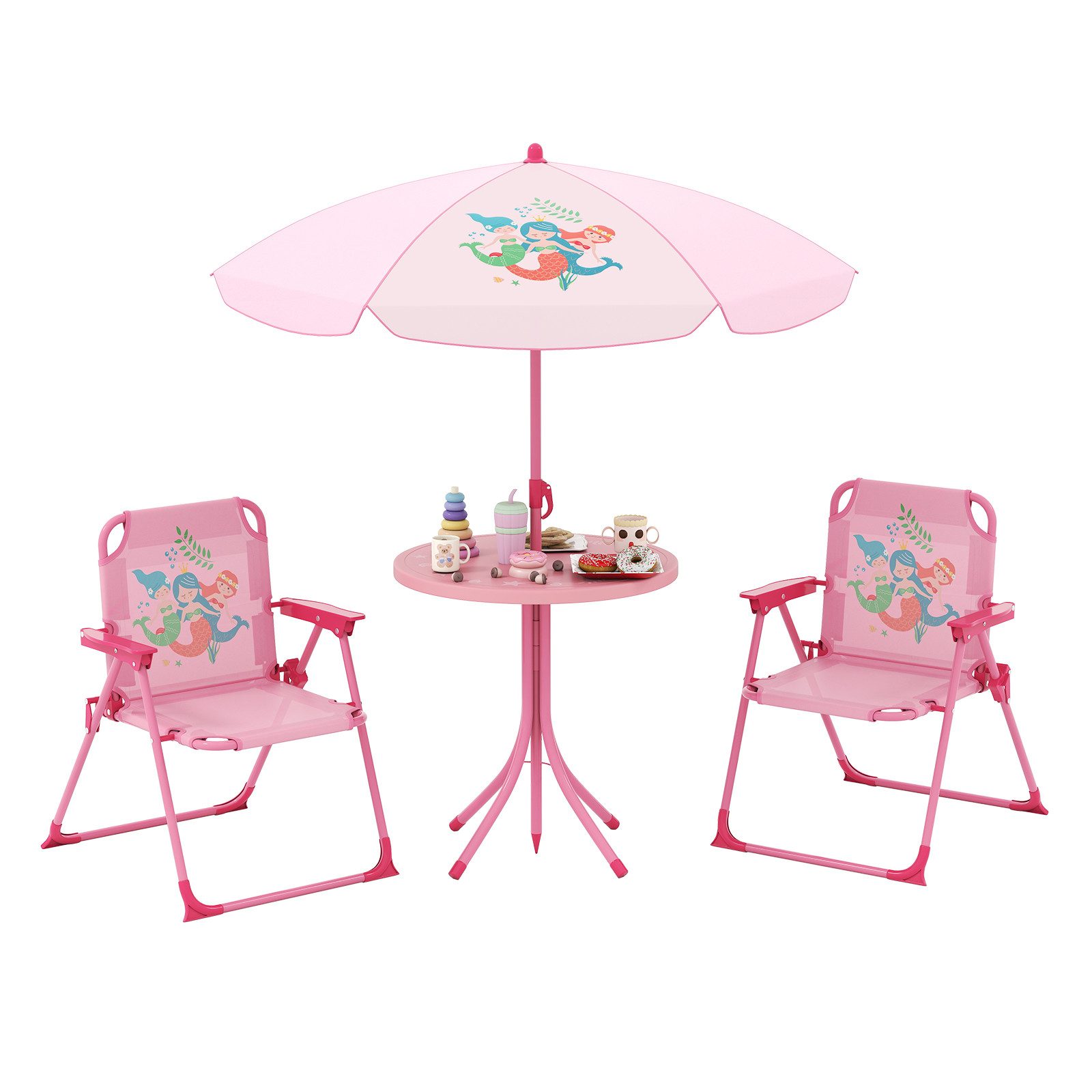 KOMFOTTEU Garten-Kindersitzgruppe, mit 2 Klappstühle & günstig online kaufen