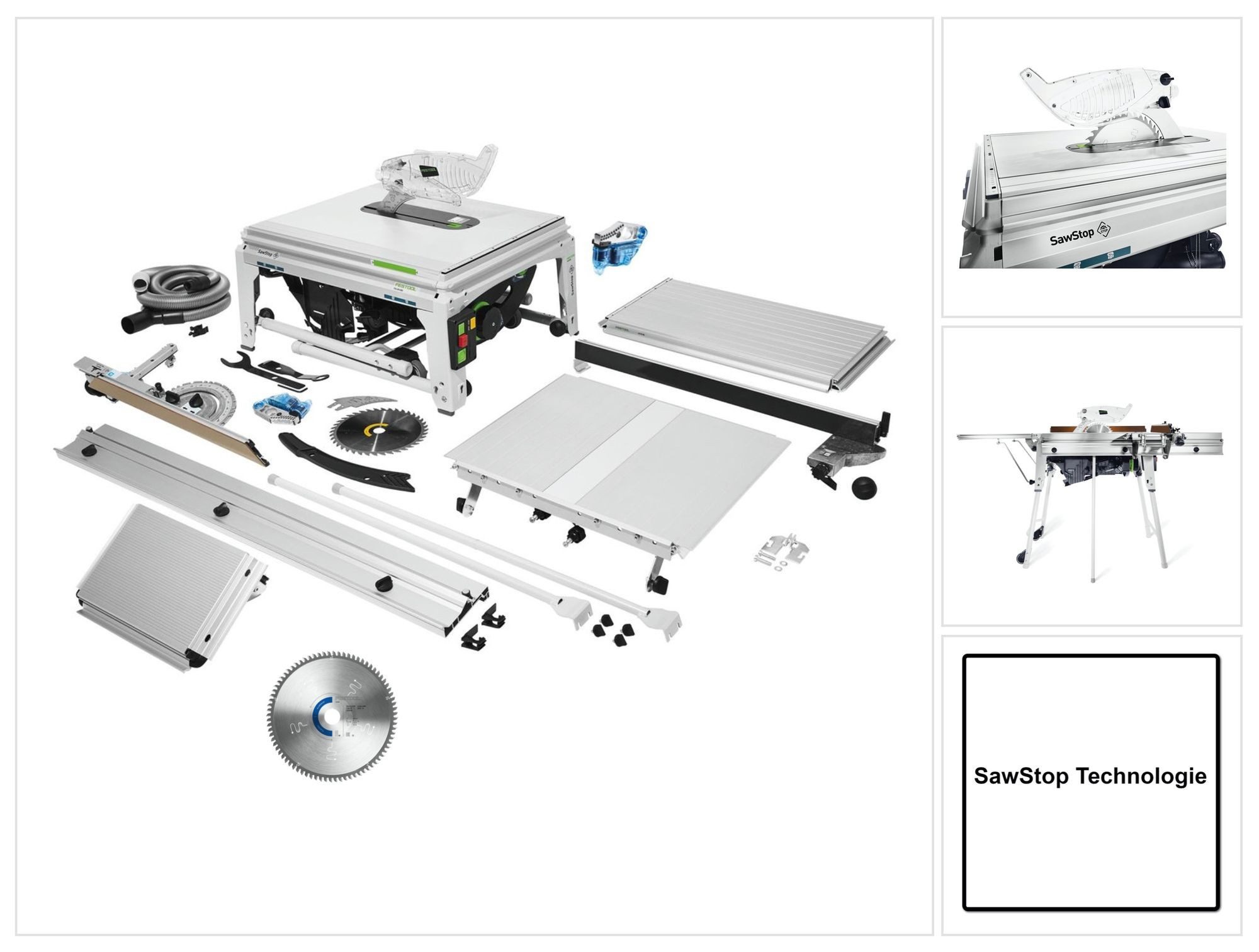 FESTOOL Tischkreissäge TKS 80 EBS Set Tischkreissäge 2200 Watt 254 mm (575828) + Spezial K