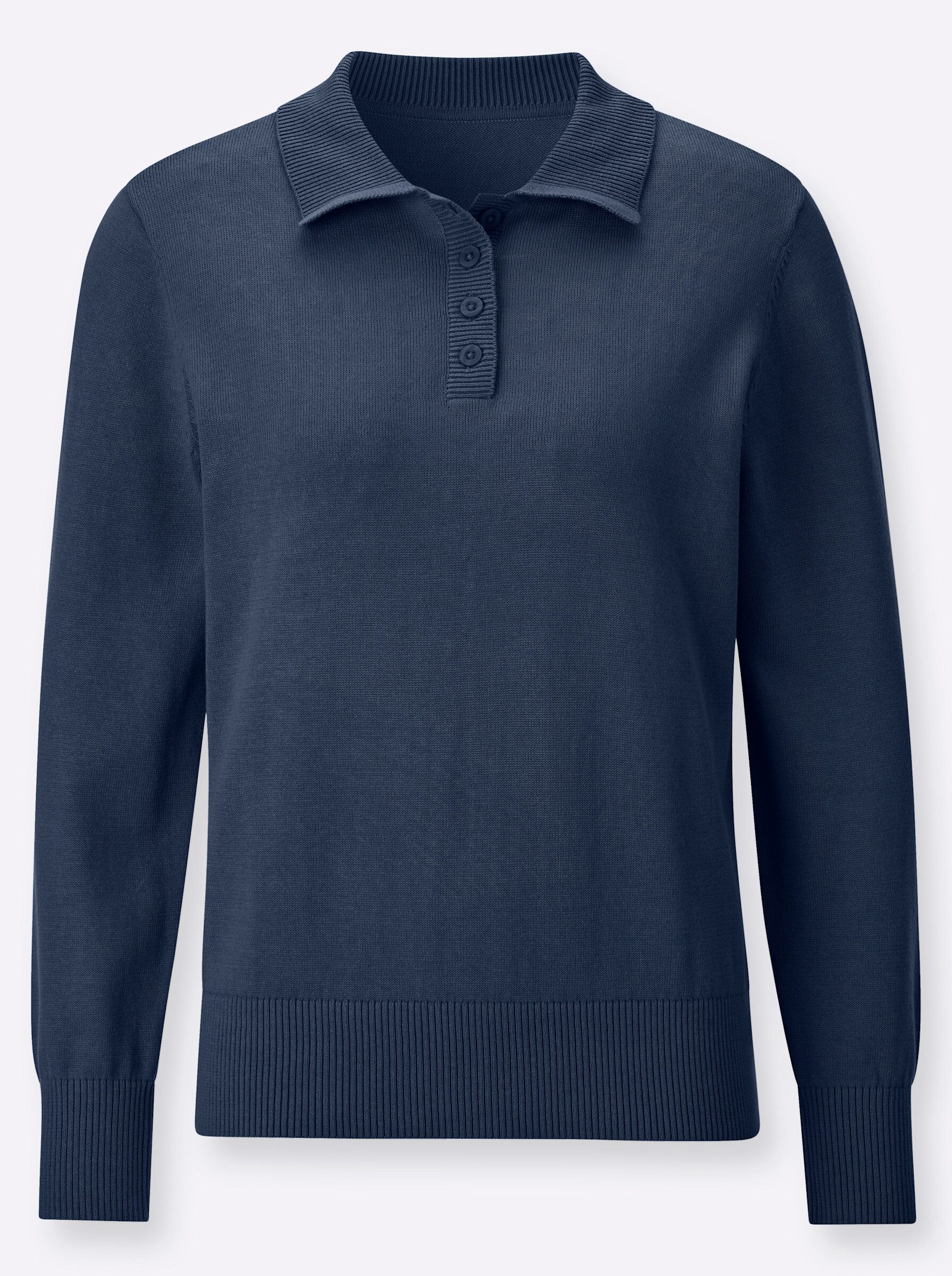 Sieh an! Strickpullover Polopullover Langarm Jersey