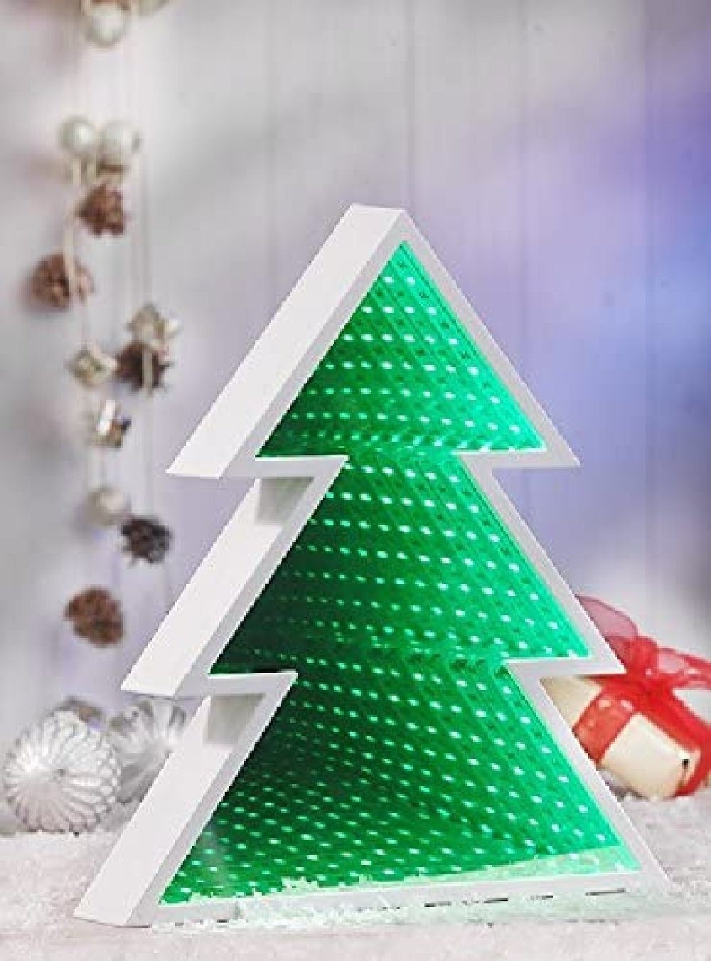 Luna24 simply great ideas... Spiegelleuchte Spiegelleuchten Infinity Tannenbaum Weihnachtsbeleuchtung, Tunnel 3 D, LED fest integriert