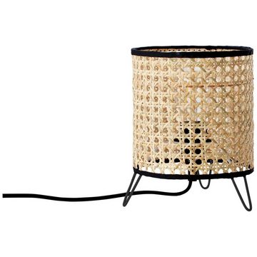 Brilliant Tischleuchte Wiley, Lampe Wiley Tischleuchte rattan 1x A60, E27, 60W, geeignet für Norma