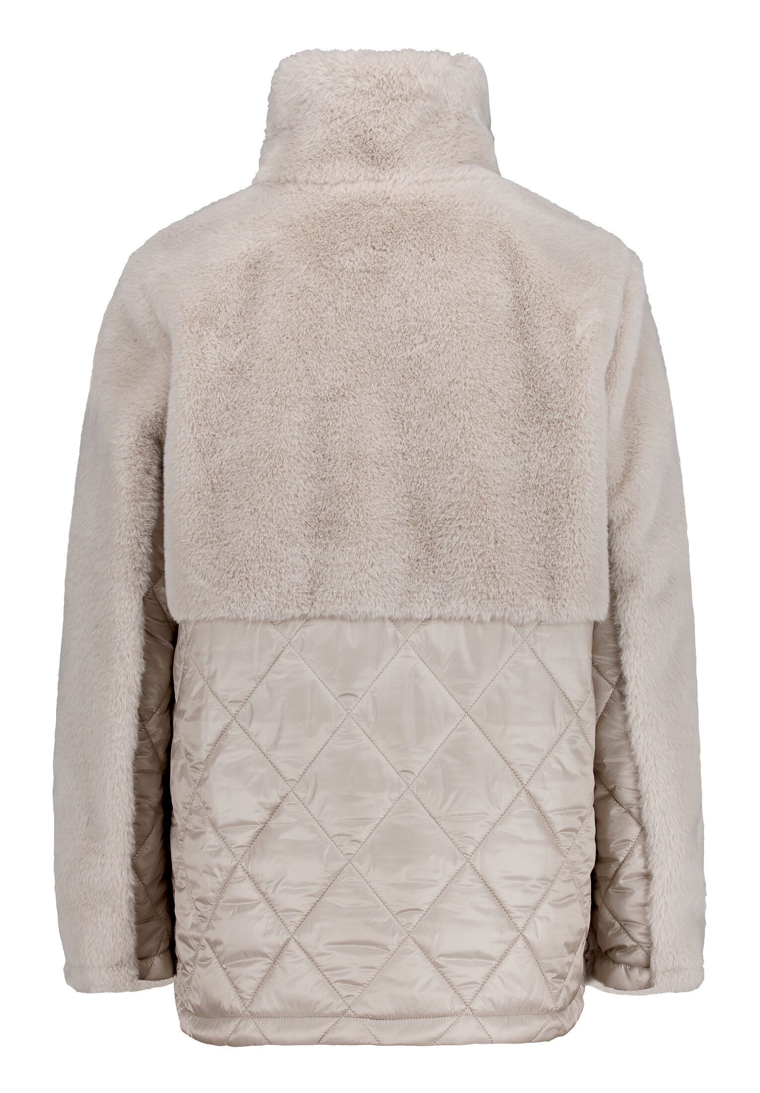 Amber & June Plüschjacke Damen mit Stehkragen