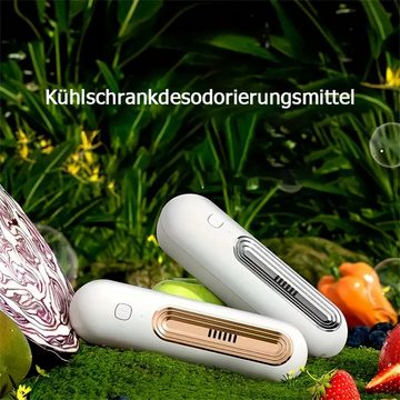 Bifurcation Luftreiniger Deodorant für Küchenkühlschränke, über USB wiederaufladbar, tragbar