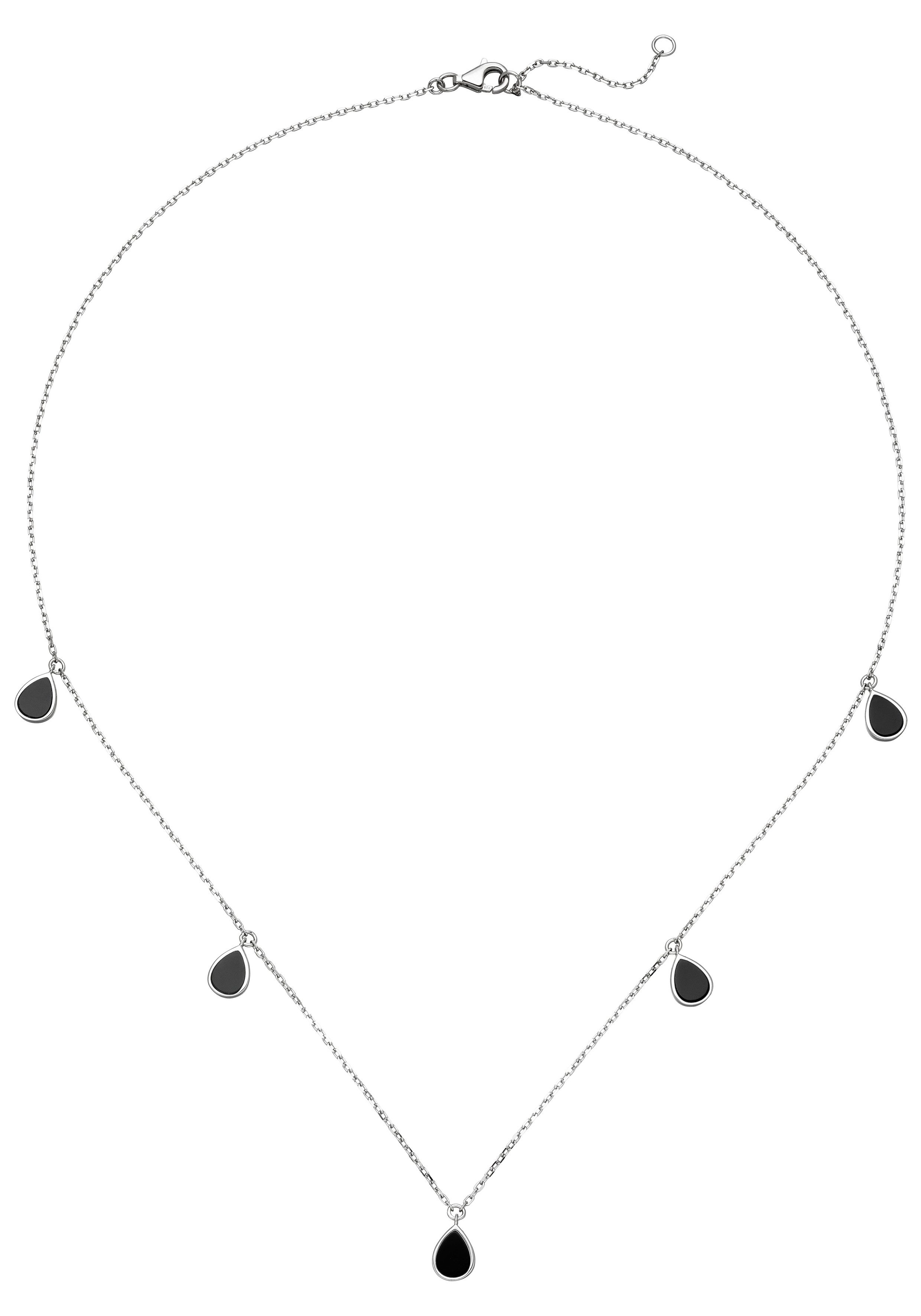 Collier Kette mit Onyx-Tropfen