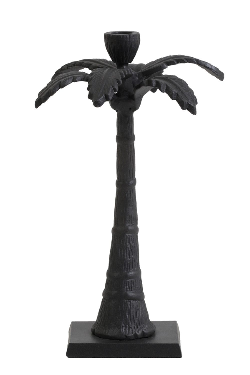Dirk Davids Leuchten GmbH Kerzenständer Kerzenständer Palme 32 cm Matt Schwarz Kerzenhalter Kerzenleuchter