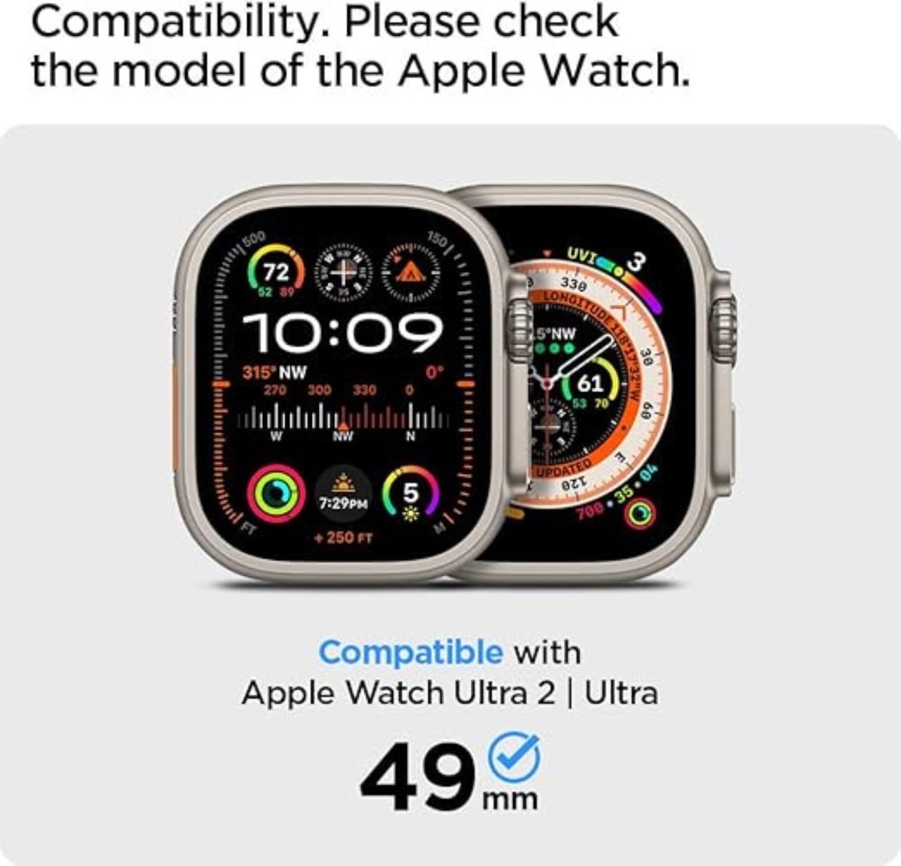 Spigen Smartwatch-Hülle Schutzhülle mit Armband für Apple Watch Ultra 3/2/1 49mm Robust Hülle, Hülle, Armband, Robust, Einfache Installation