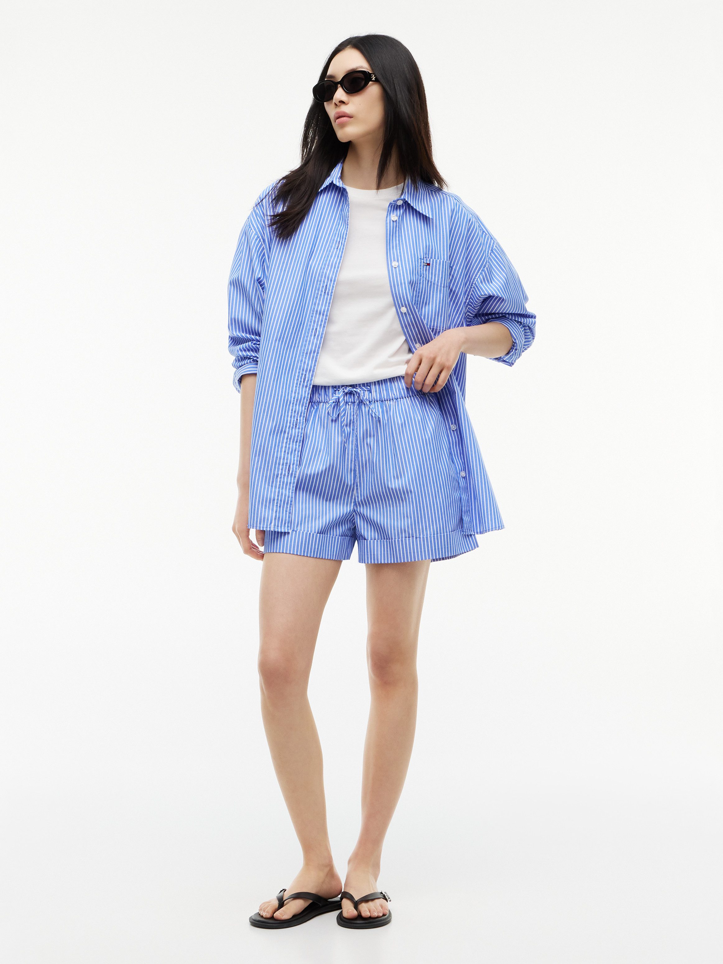Tommy Jeans Shorts TJW ESSENTIAL POPLIN SHORTS EXT Baumwolle, elastisches Bündchen – Bild 4 von 5