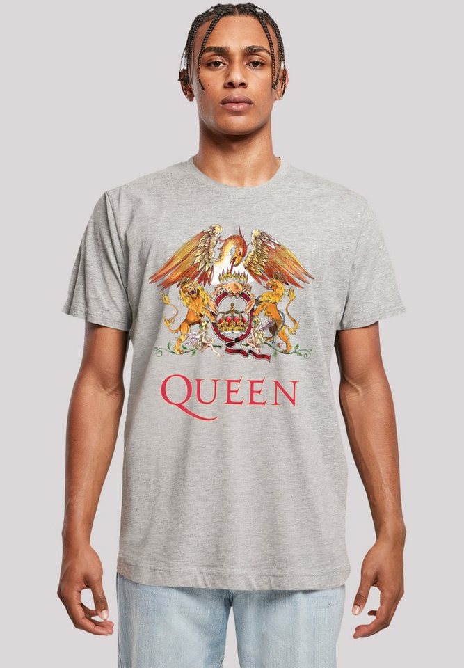 F4NT4STIC T-Shirt Queen Classic Crest Print, Sehr weicher Baumwollstoff mit  hohem Tragekomfort