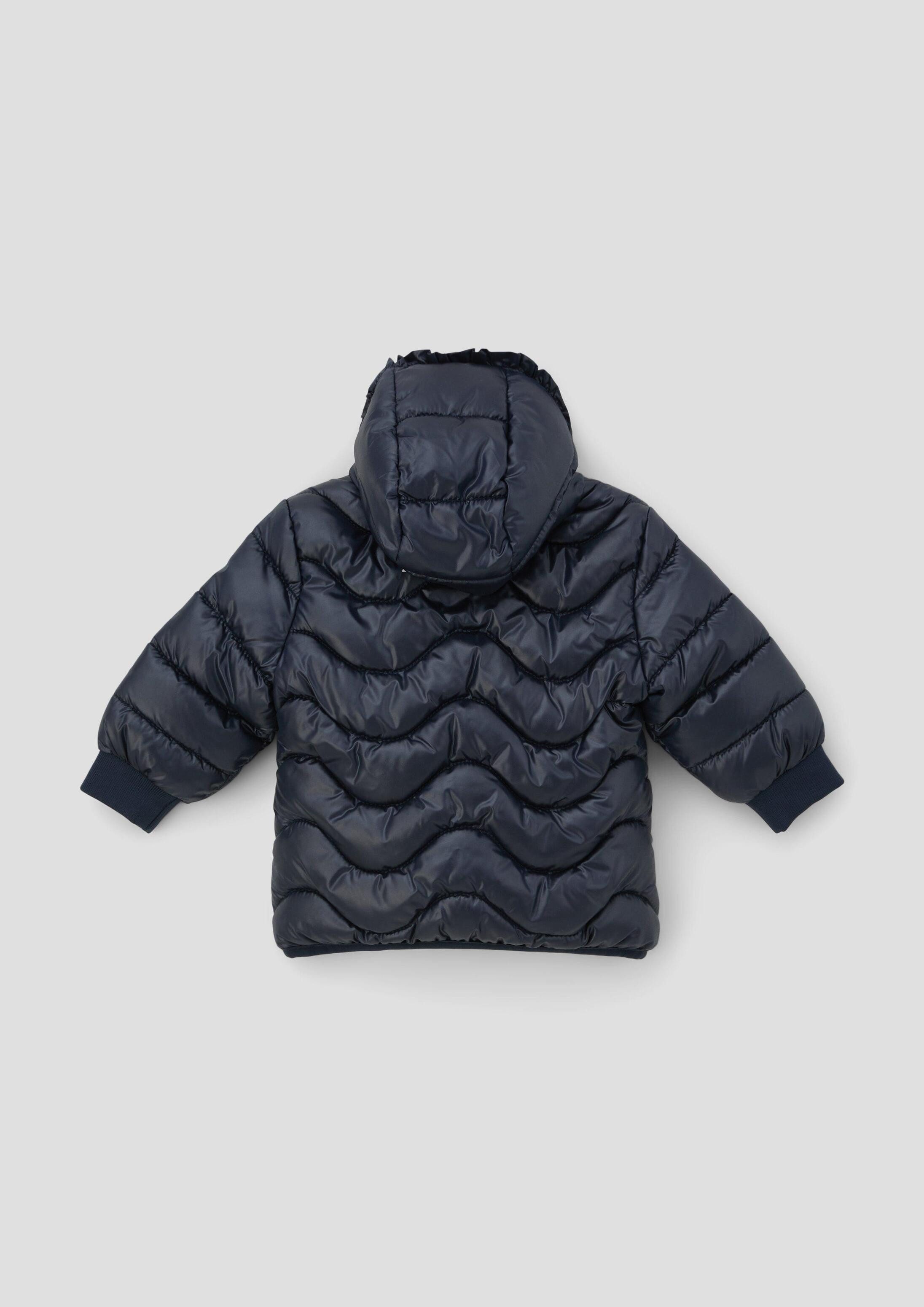 s.Oliver Winterjacke Outdoor-Jacke Steppjacke mit gerüschter Kapuze