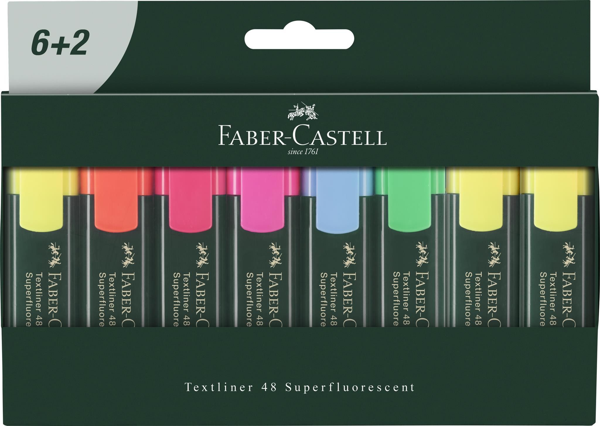 Faber-Castell Stehsammler Textmarker TL 48 8er Kartonetui
