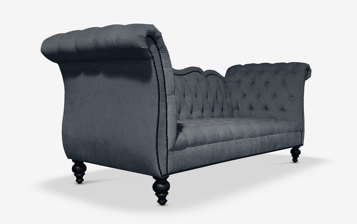 Xlmoebel Chesterfield-Sofa Buntes Chesterfield-Sofa in Türkis mit elegantem Textilbezug, Sofa, Hergestellt in Europa