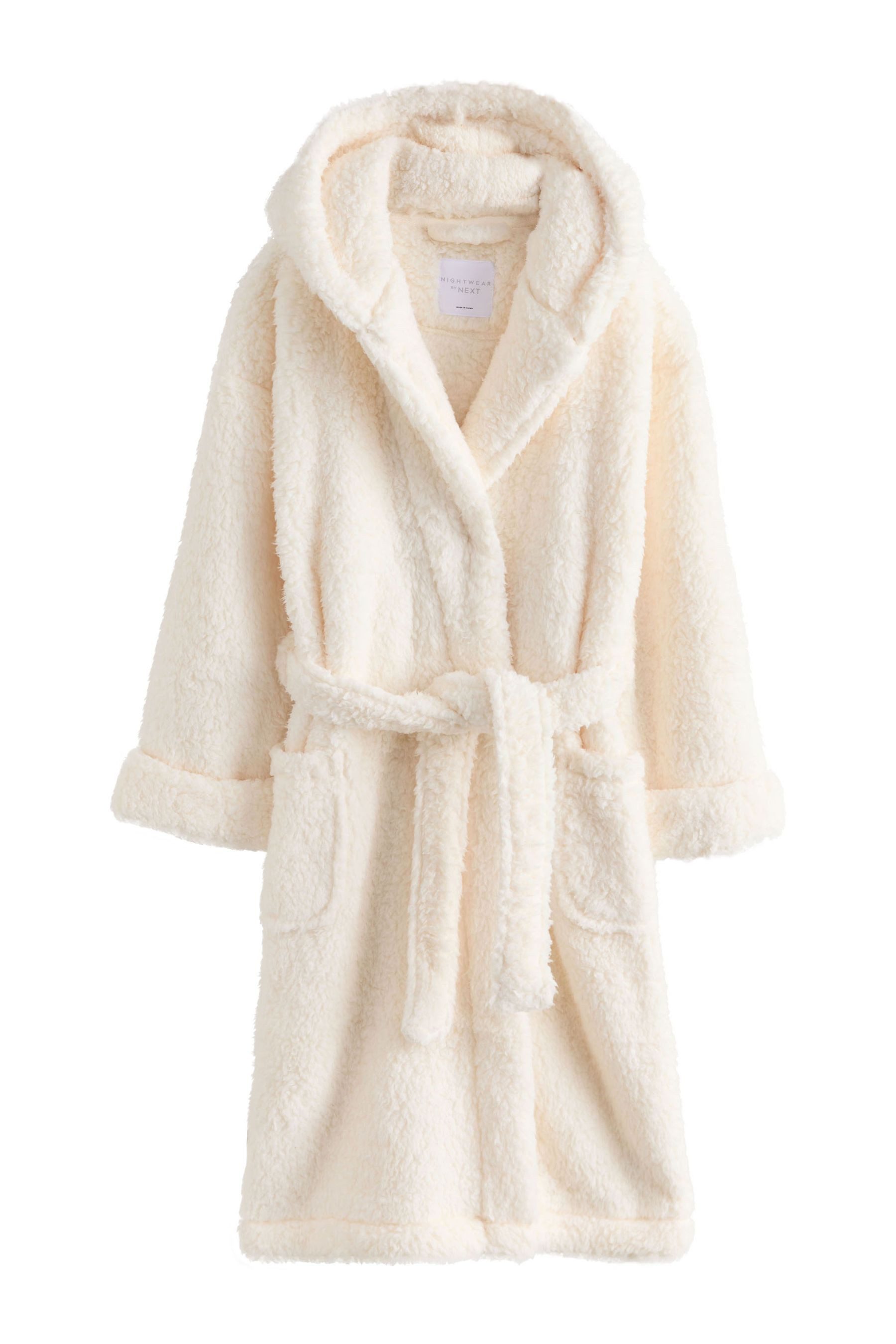 Next Kinderbademantel Längerer Teddyfleece-Morgenmantel, Polyester (recycelt)