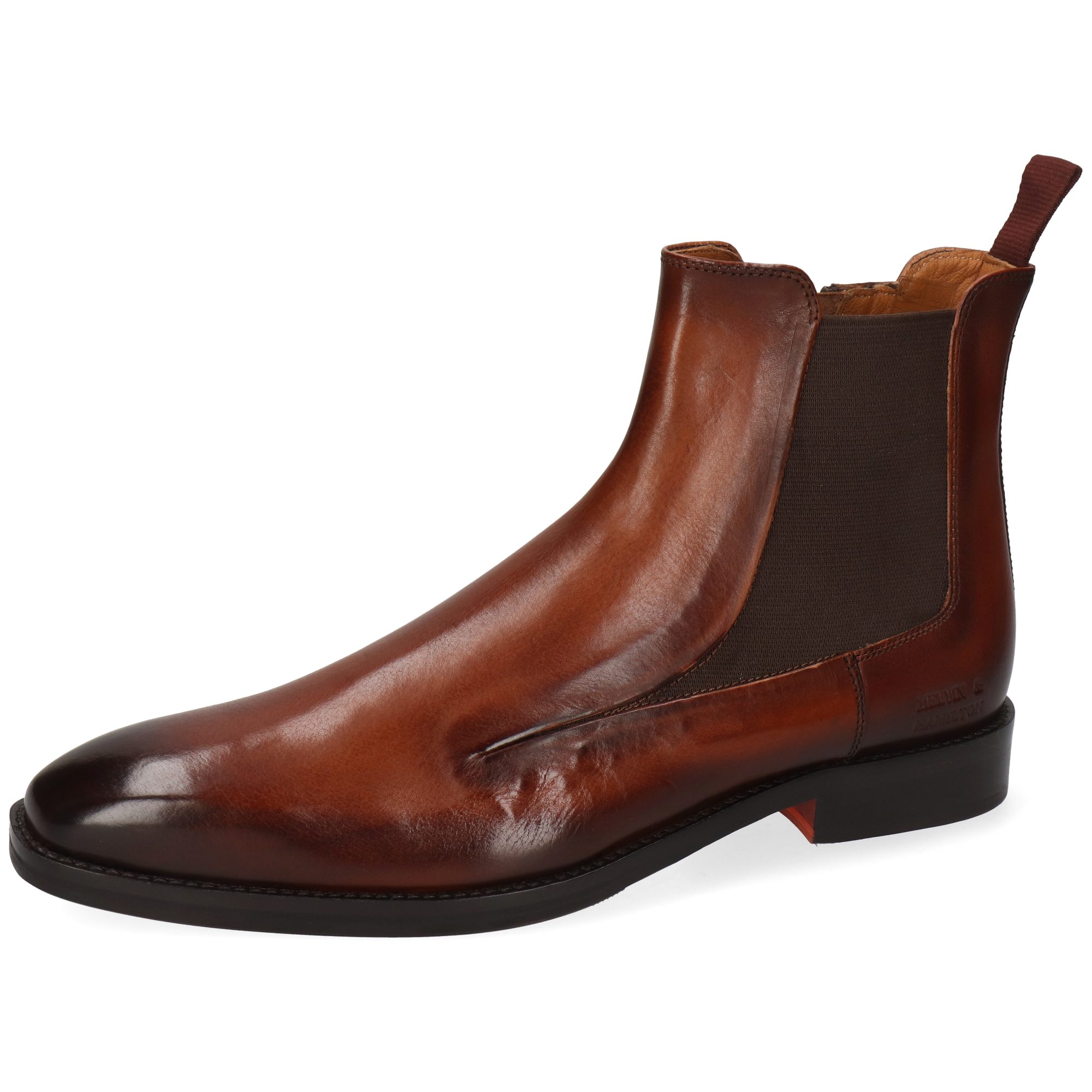 Melvin & Hamilton Lawrence 7 Leder-Stiefeletten für Herren Stiefelette Flache Absätze, Echtes Leder, Vegetabile Gerbung
