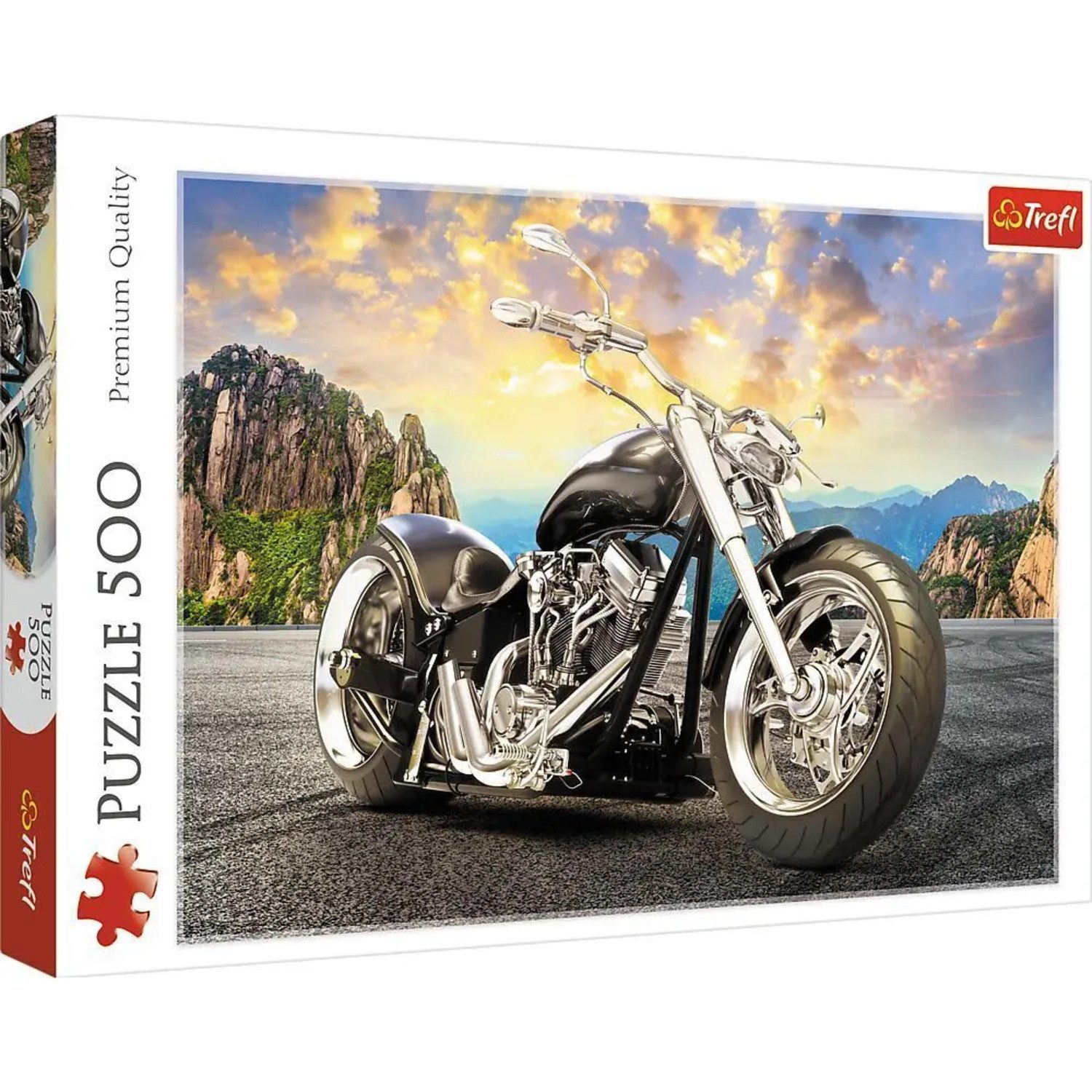 Trefl Puzzle Schwarzes Motorrad (Puzzle), 599 Puzzleteile günstig online kaufen