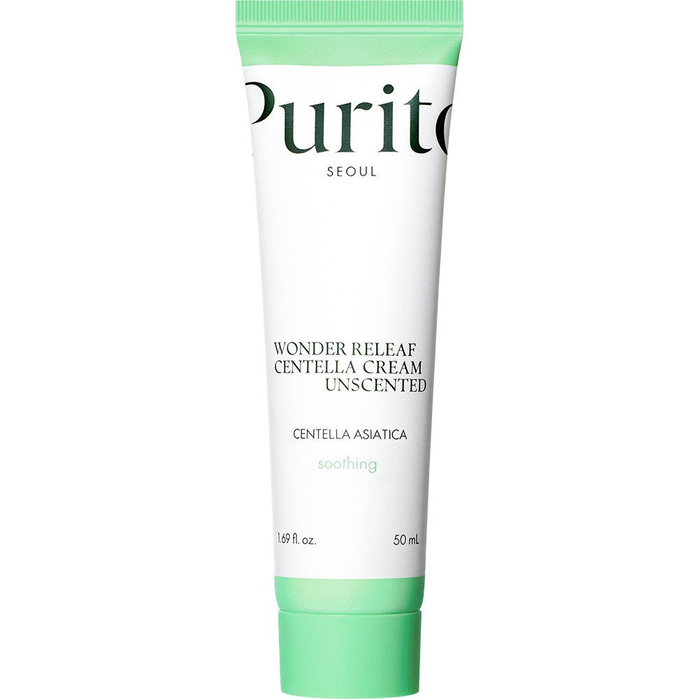 Purito Feuchtigkeitscreme WONDER RELEAF CENTELLA CREAM UNSCENTED, Hypoallergene, duftfreie, extrem sanfte Barrierestärkungscreme