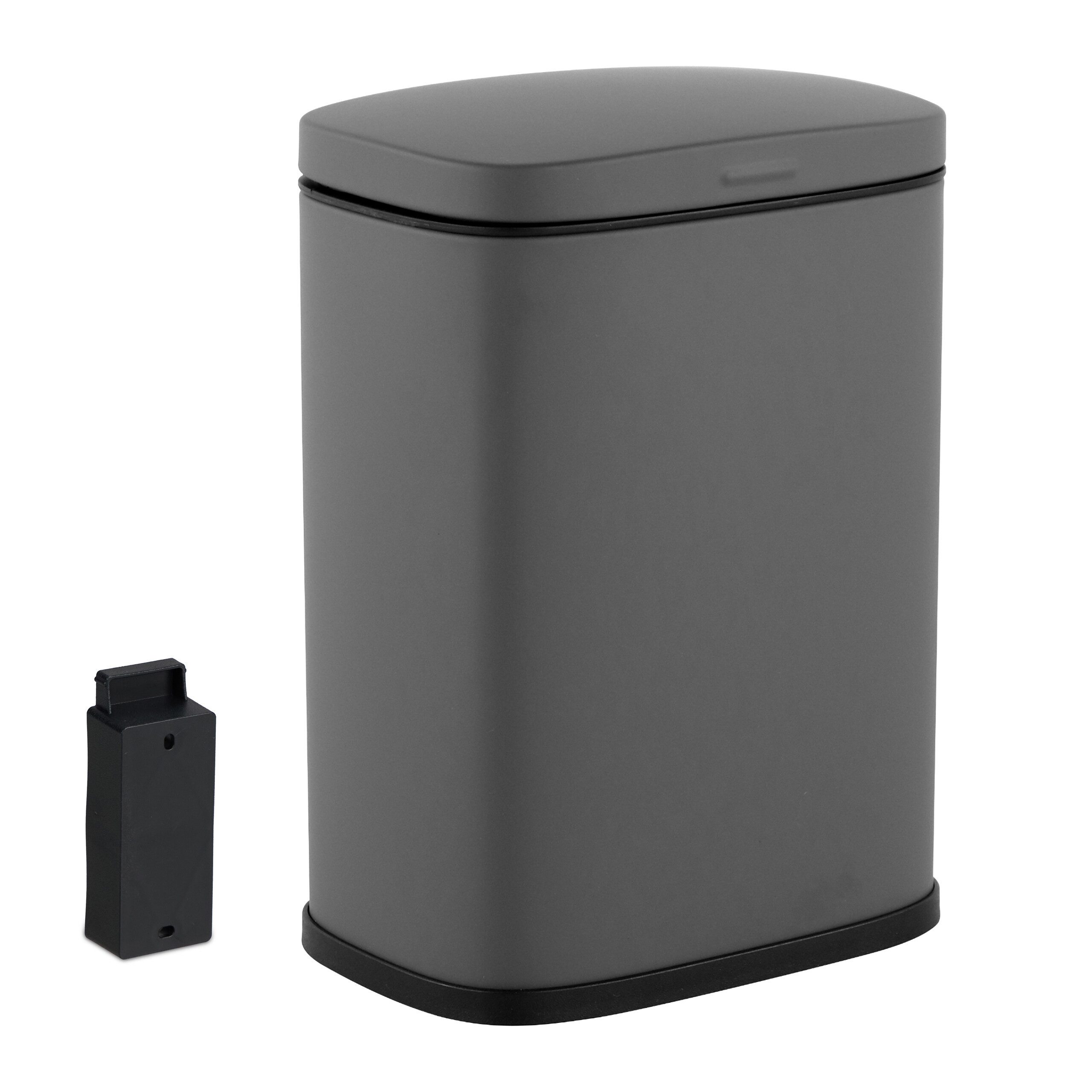 relaxdays Kosmetikeimer Wandmontage 3 Lit, grau