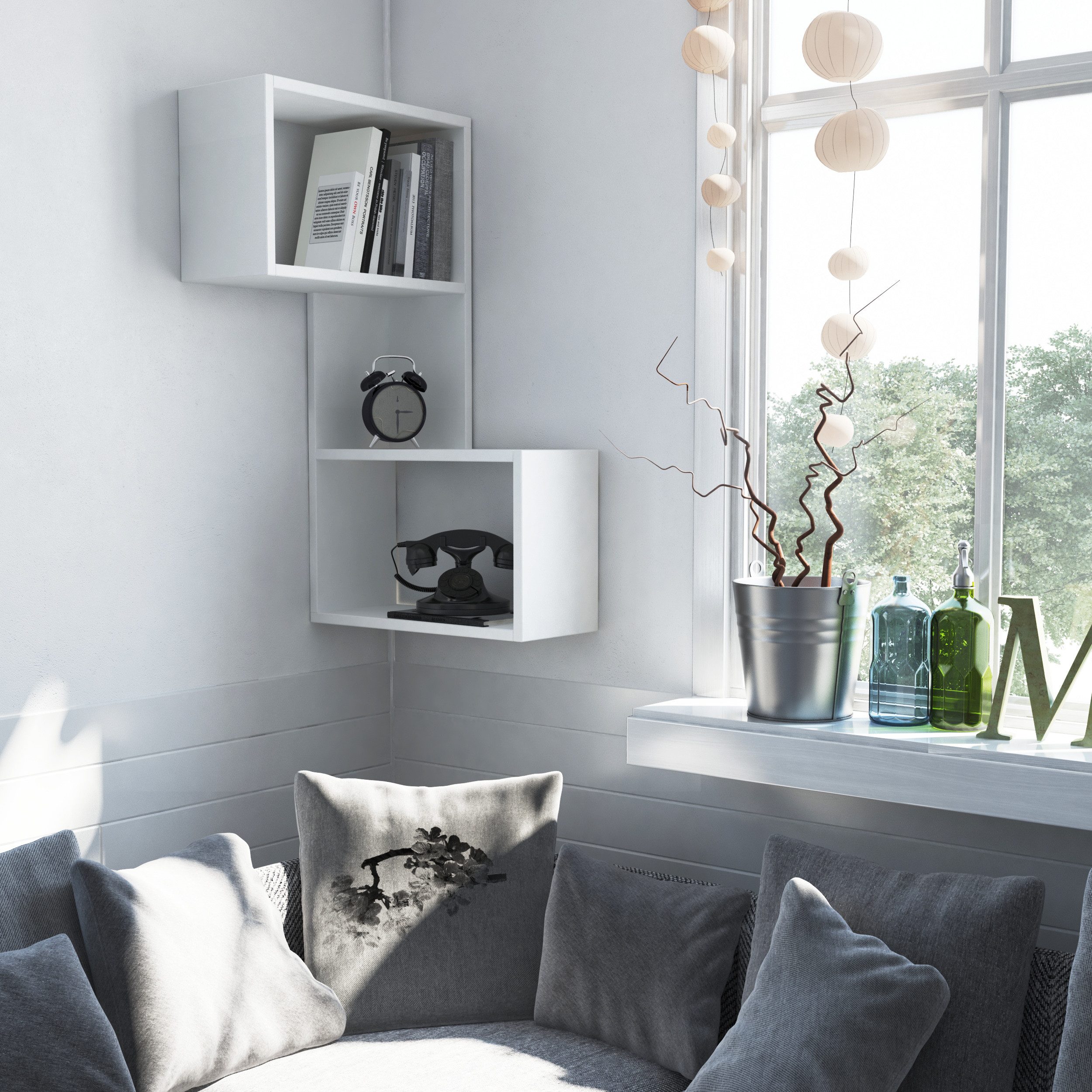 Decortie Eckregal Part, Modernes Wandregal, 67 günstig online kaufen