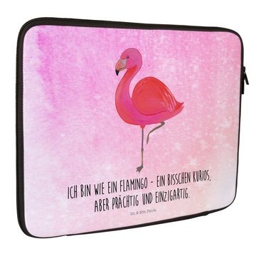 Mr. & Mrs. Panda Laptop-Hülle Flamingo classic - Aquarell Pink - Geschenk, ich, Selbstliebe, Tasche