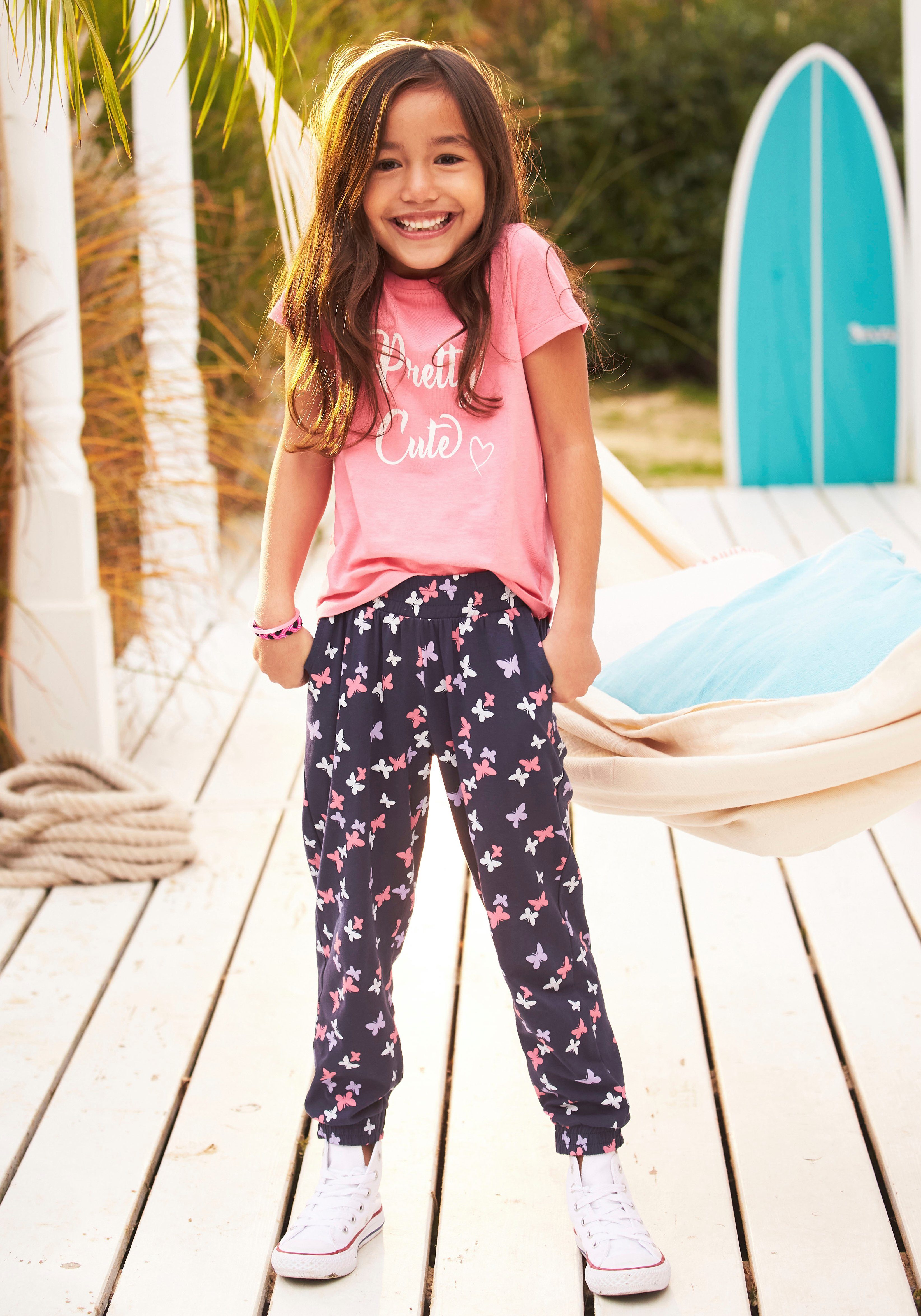 KIDSWORLD Shirt & Hose (Set) mit Glitzerdruck \