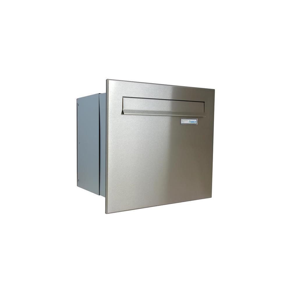 Letterbox24 Briefkasten AV-Serie Edelstahl Durchwurfbriefkasten mit variabler Tiefe (Frontplatte: 390x430 mm (HxB), Frontplatte aus Edelstahl)