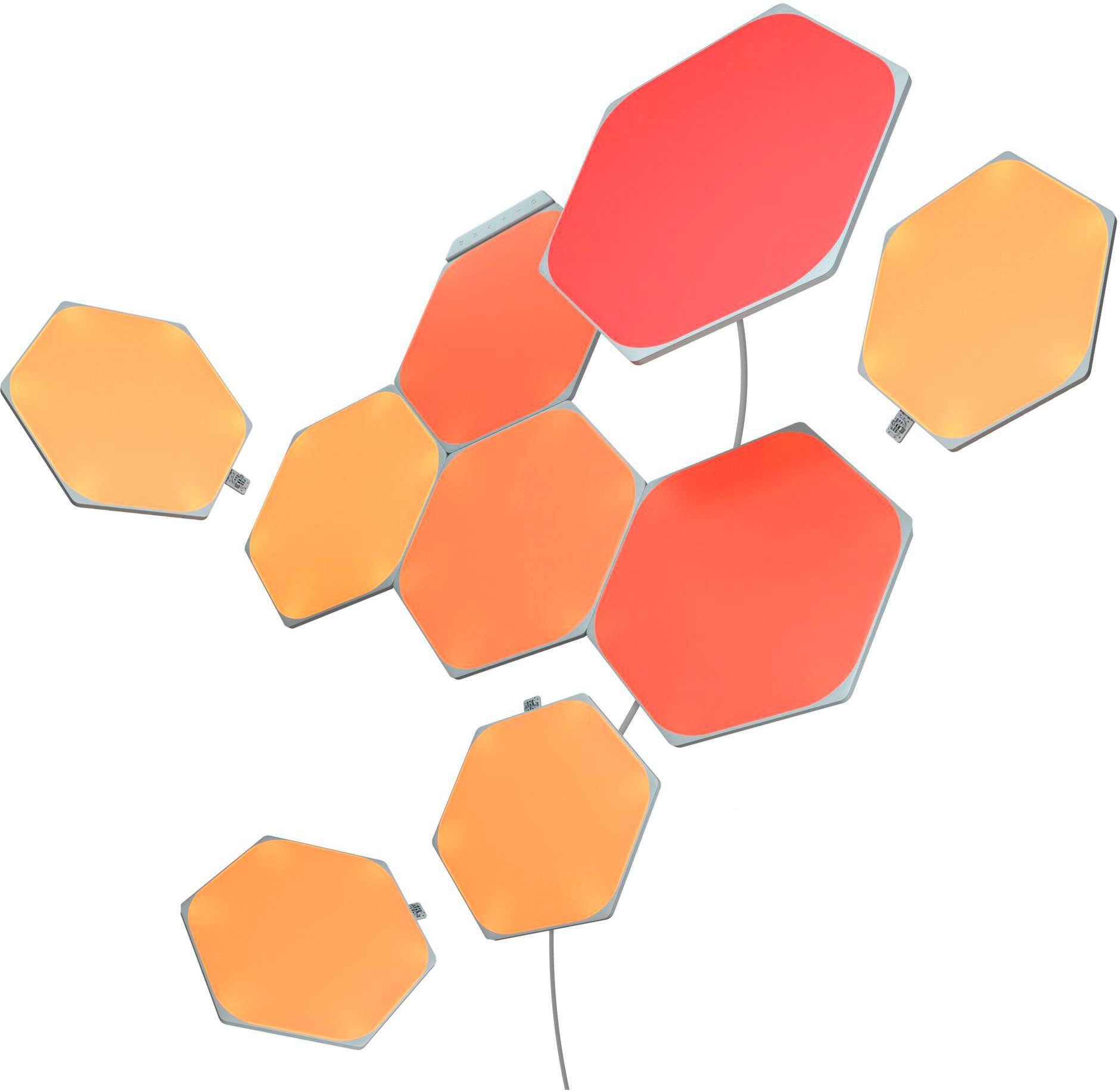 nanoleaf LED Panel Hexagons, Dimmfunktion, LED fest integriert, Farbwechsler, Starter Kit - 9 PK, Modulares Stecksystem, Smarte Technologie