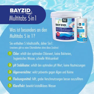 BAYZID Chlortabletten 1 kg BAYZID® Multitabs 200g 5in1 für Pools