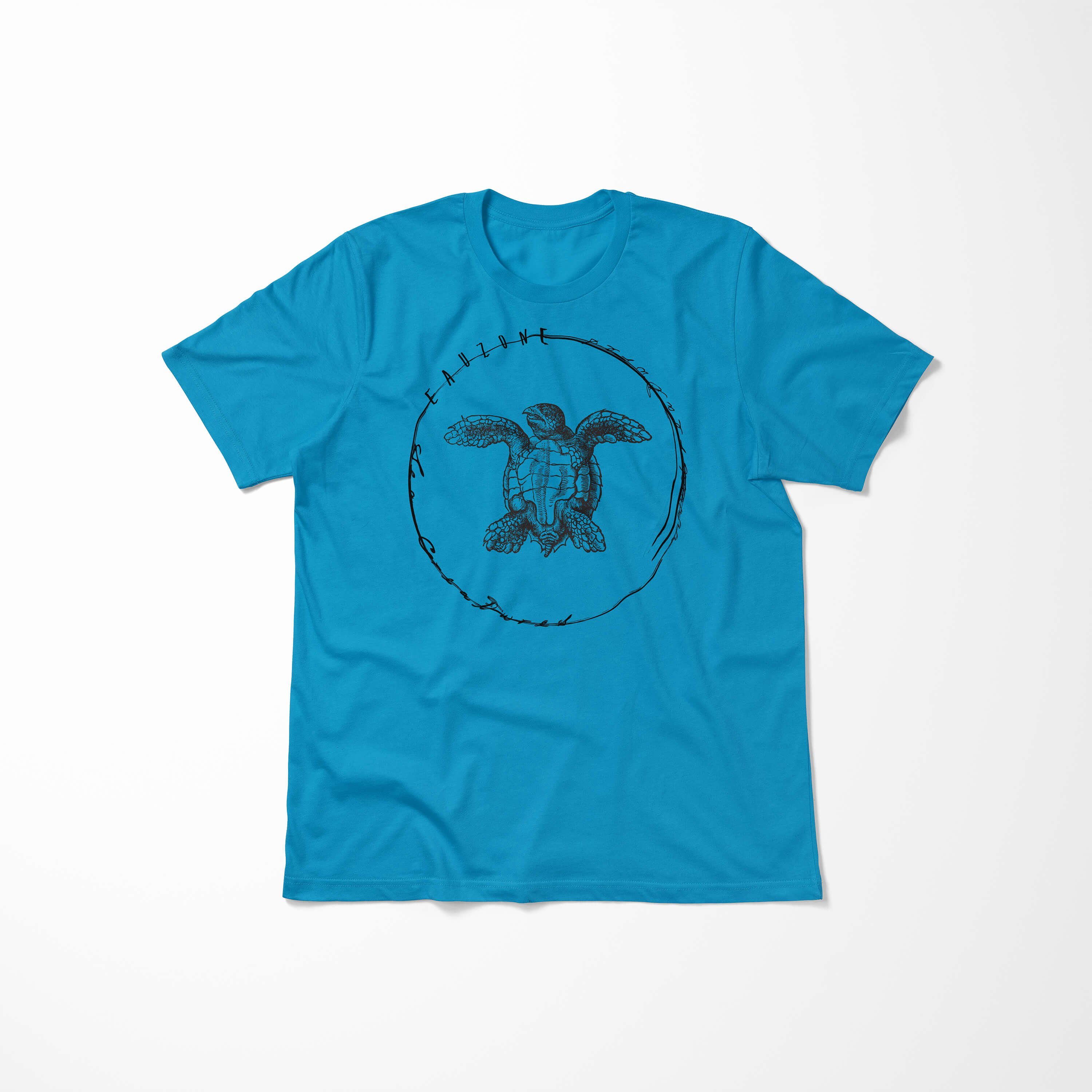 Art Sea Creatures, Sinus - / 048 T-Shirt Fische feine T-Shirt Struktur sportlicher Serie: und Atoll Sea Tiefsee Schnitt