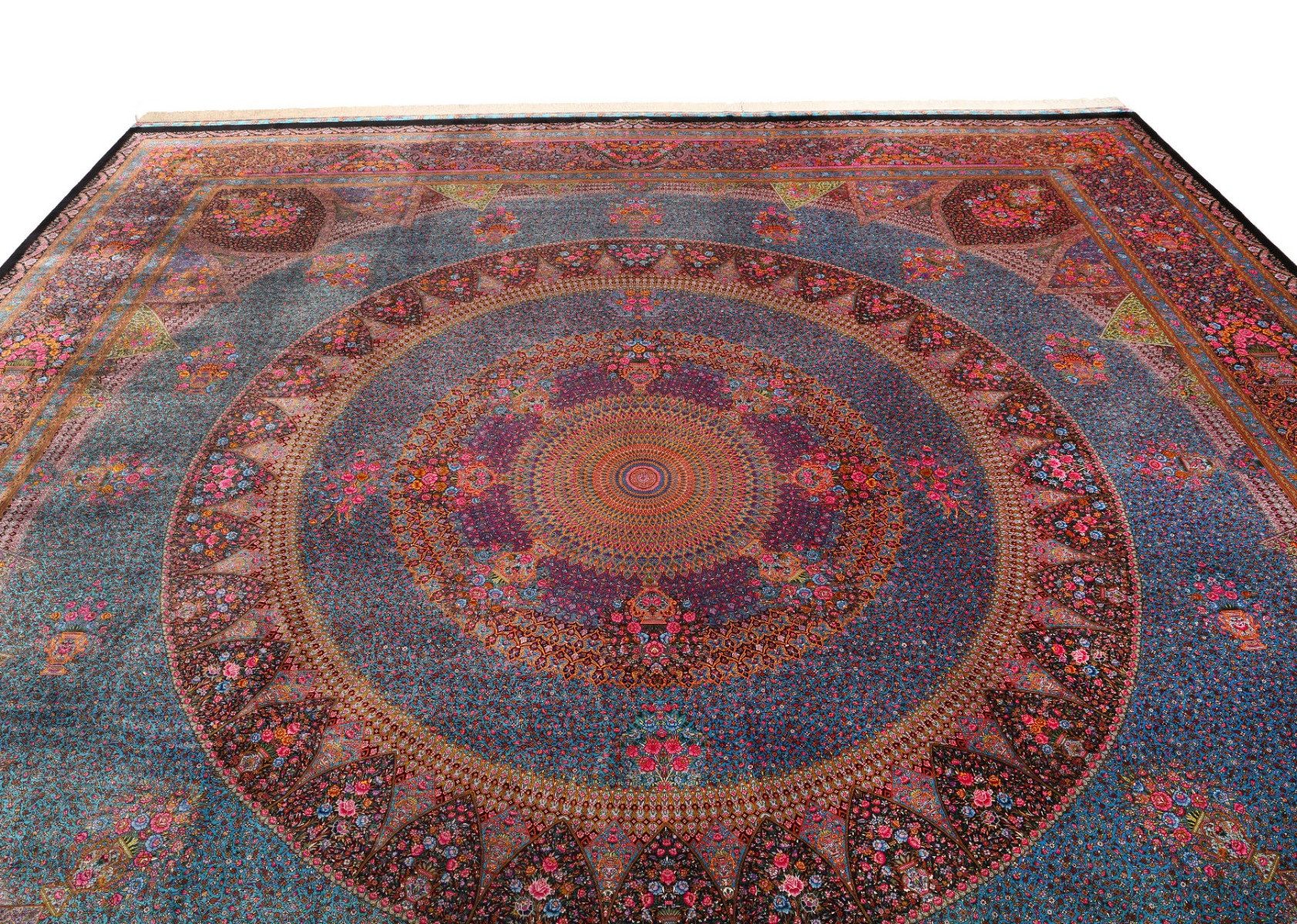Carpet Avenue Teppich Ghom Seide Zabihi 398x398, Quadrat, Höhe: 6 mm