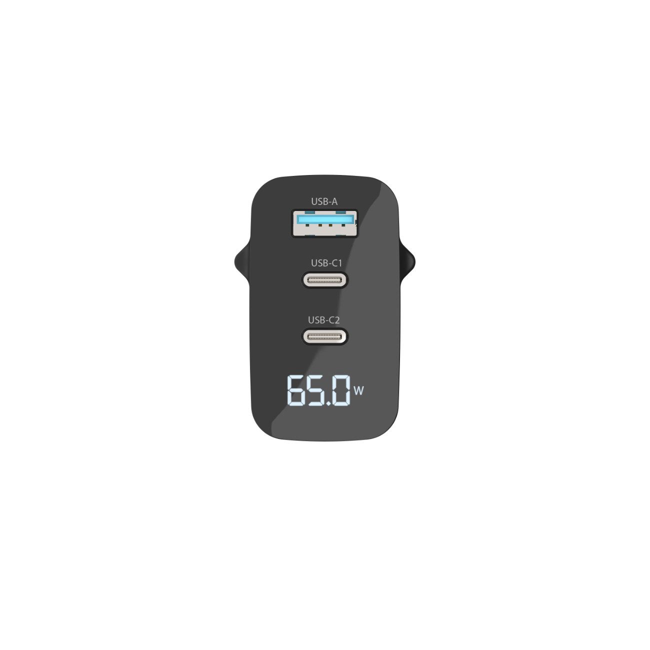 Sitecom CH-1002 USB-Ladegerät (3250 mA, Einzelartikel, 65 W GaN-Wandladegerät mit LED & Kombi-Anschlüssen)