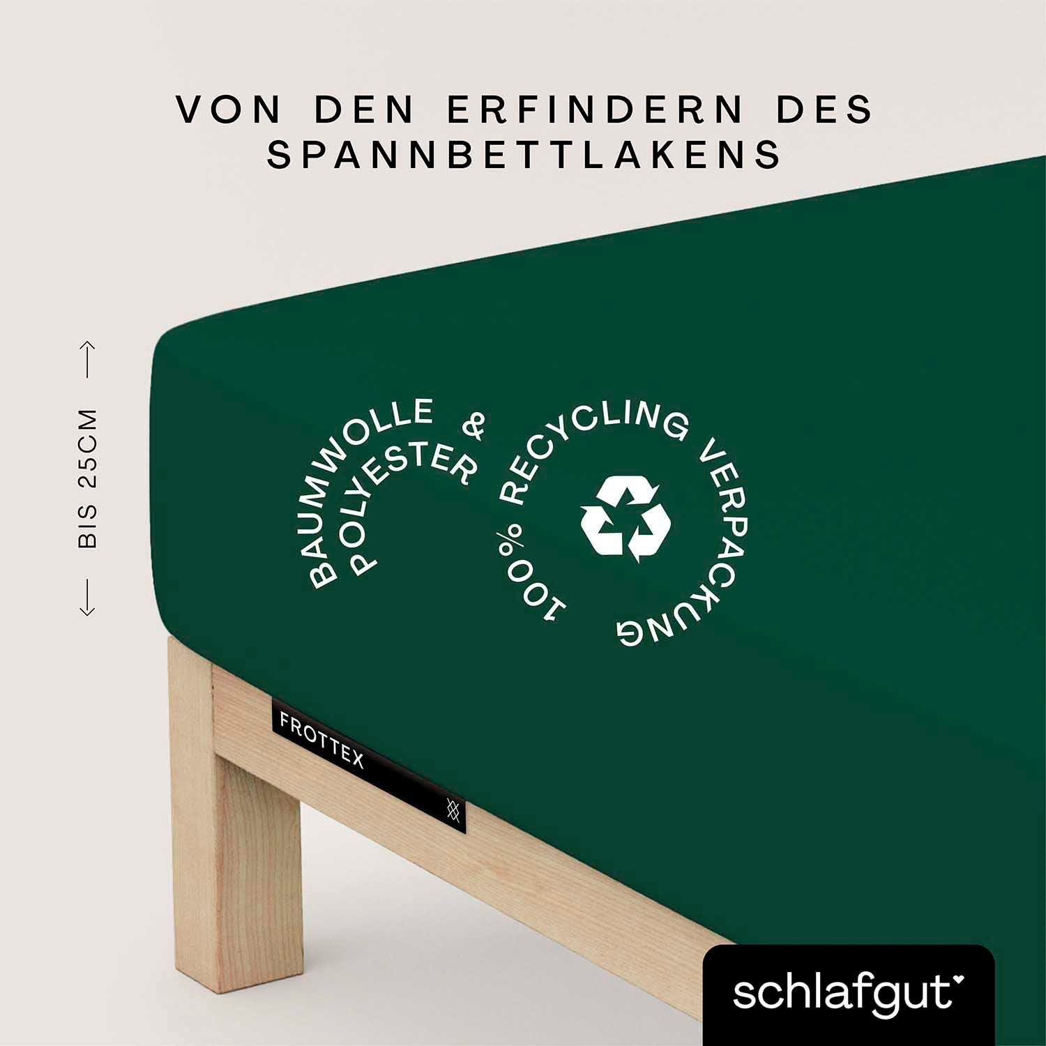 Schlafgut Bettlaken Frottex Spannbettlaken, Frottee, Gummizug: rundum, (1 Stück), MADE IN GREEN by OEKO-TEX® – Bild 5 von 5