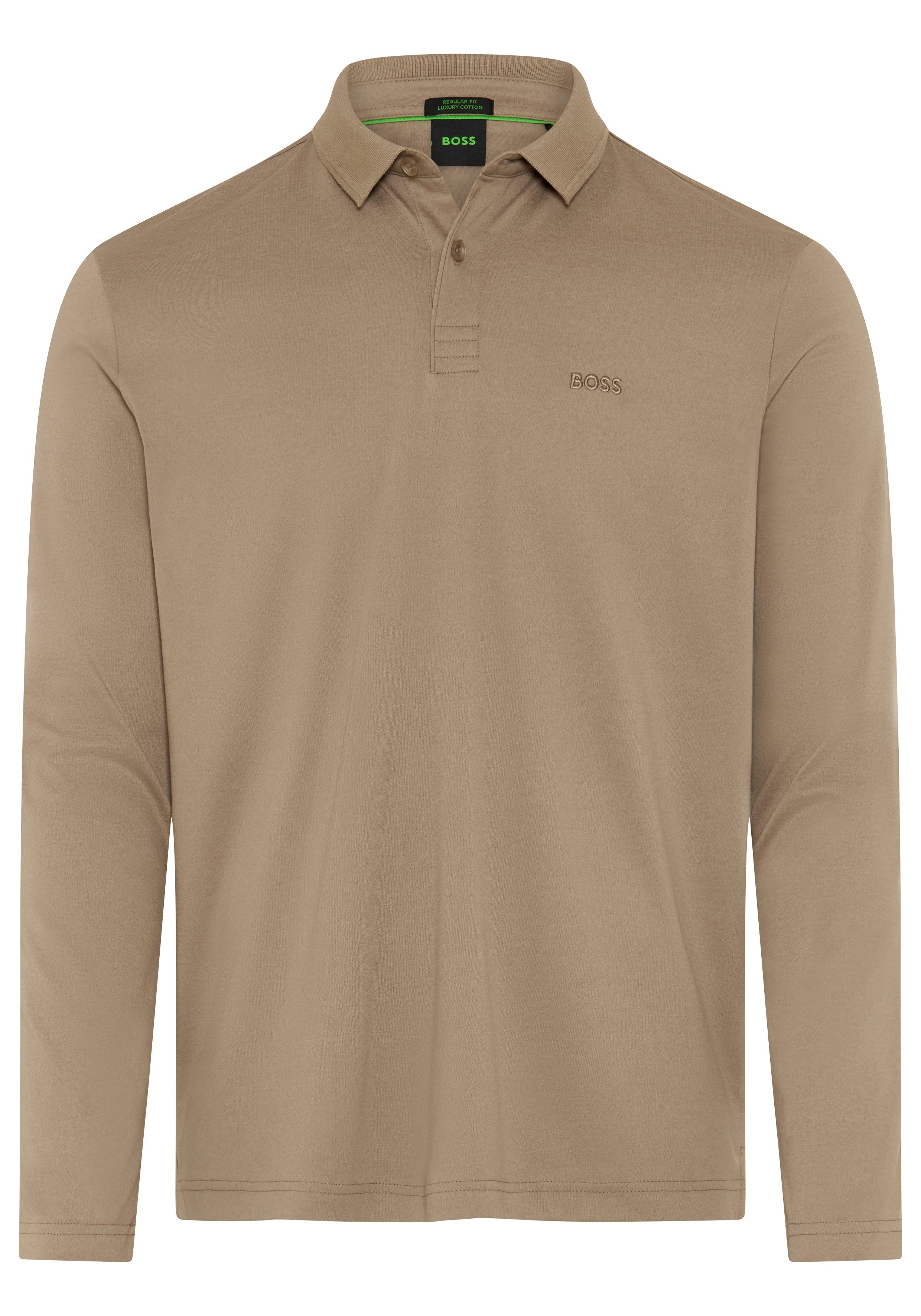 BOSS GREEN Langarm-Poloshirt Pirol Langarm, regular fit, Logo-Stickerei