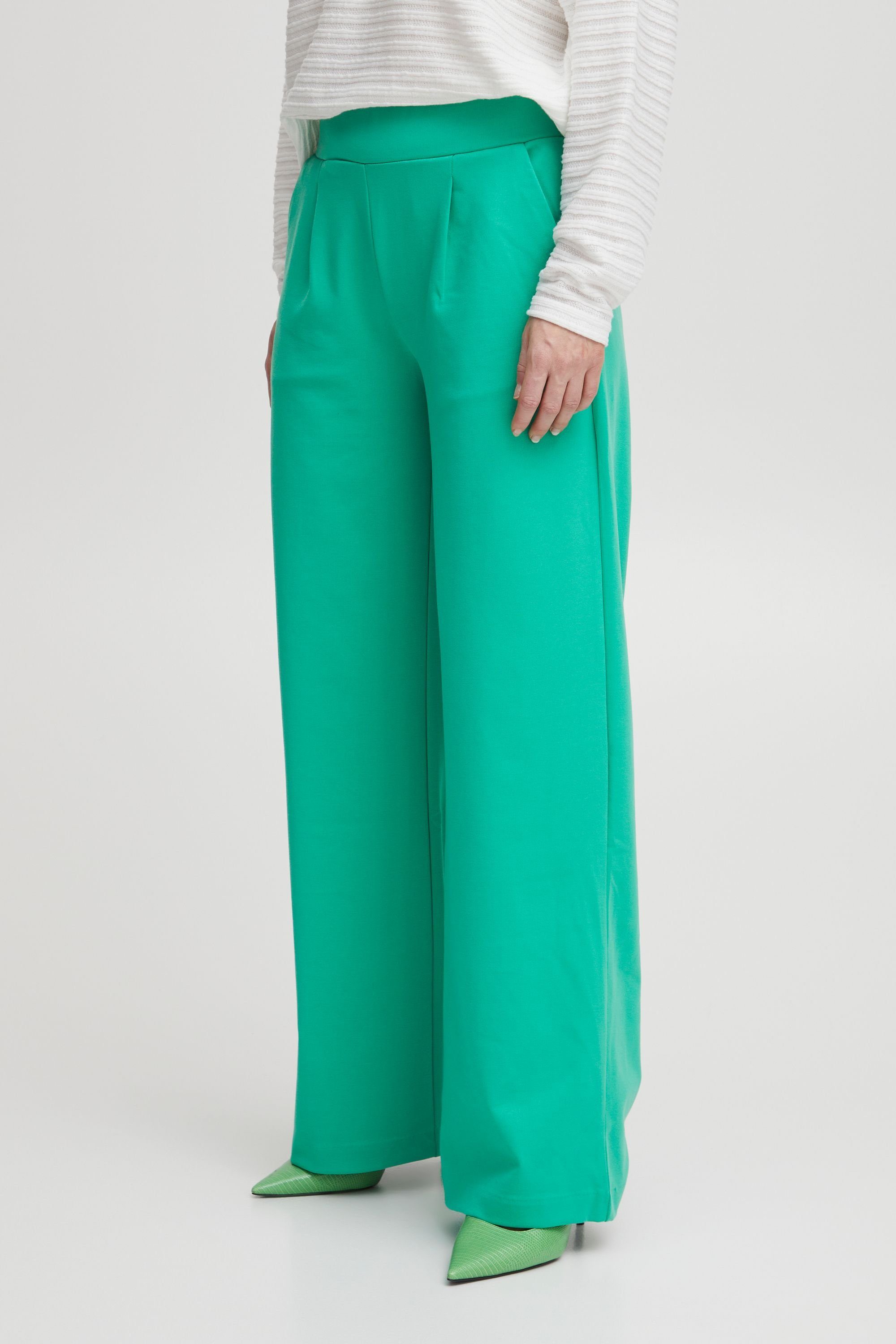 b.young Stoffhose BYRIZETTA 2 WIDE PANTS 2 - 20812847 Ming Green (165930)