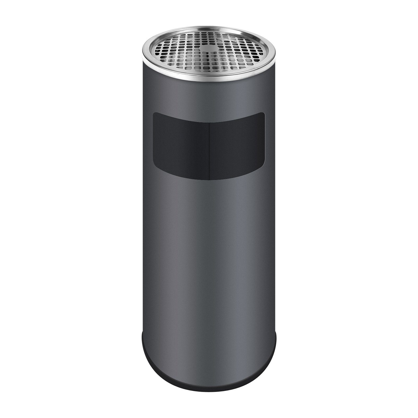 Wellgro Mülleimer 2 in 1 Standaschenbecher und Mülleimer - Edelstahl