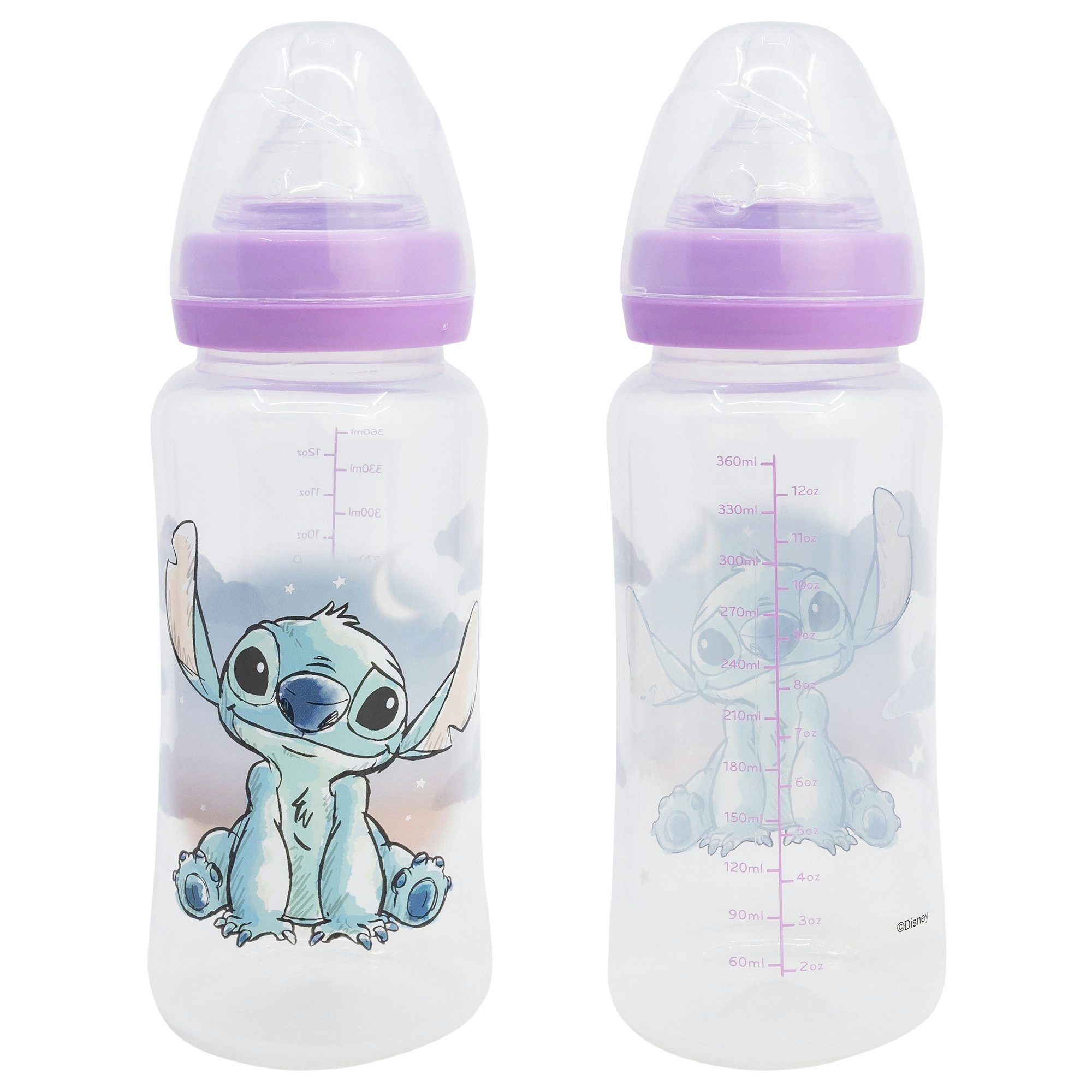 Disney Babyflasche Disney Lilo und Stitch Baby Milchflasche Babyfläschchen Trinkflasche, 360 ml