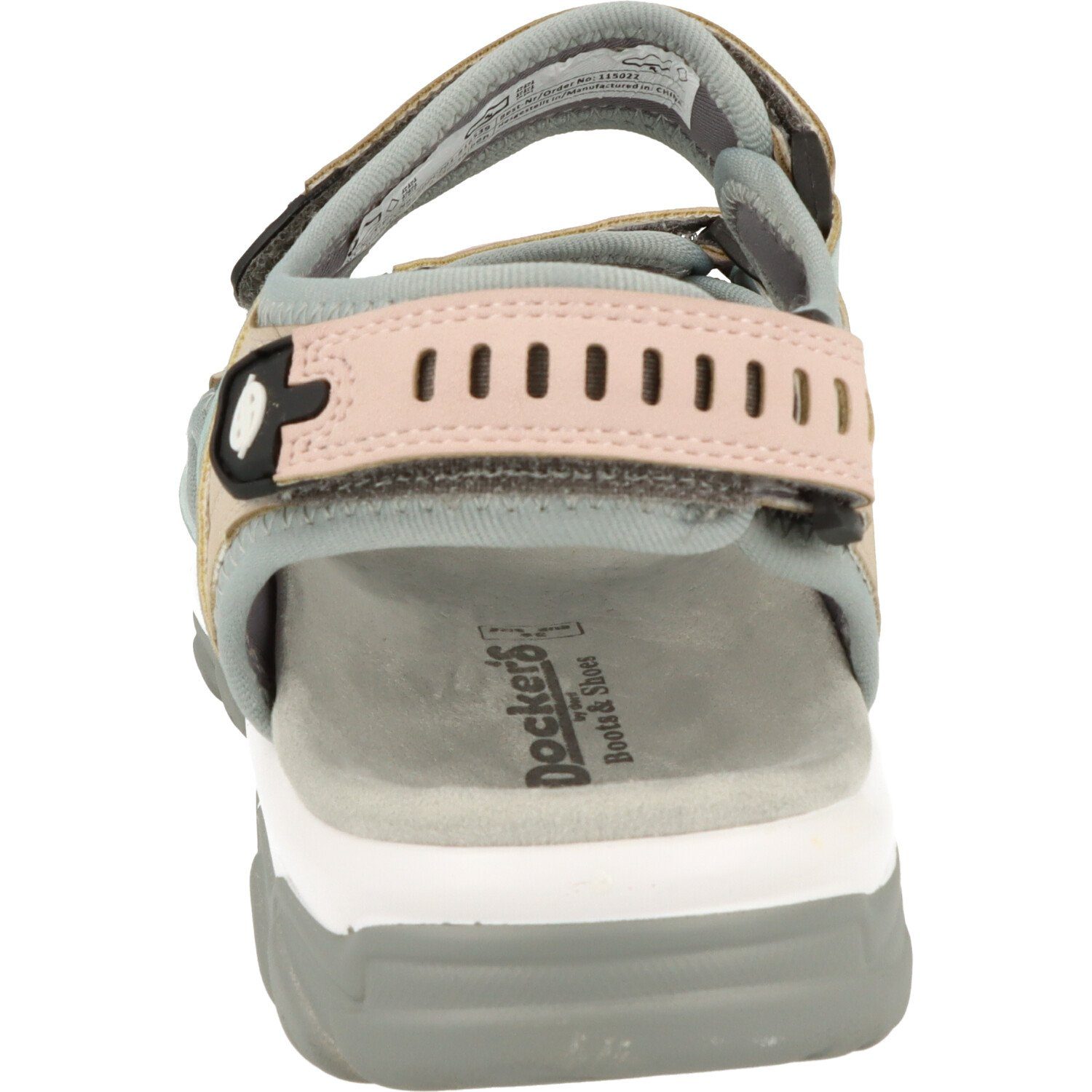 Outdoorsandale 50PC201 Damen Gerli Dockers Trekking Sandalen Klett Beige/Multi by Schuhe