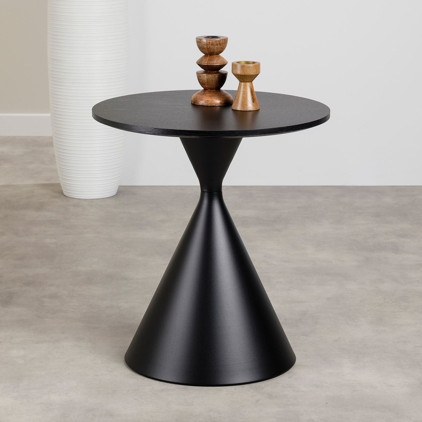 IDIMEX Couchtisch ISOMA, runder Beistelltisch Ø50cm Holzoptik & Metallgeste günstig online kaufen